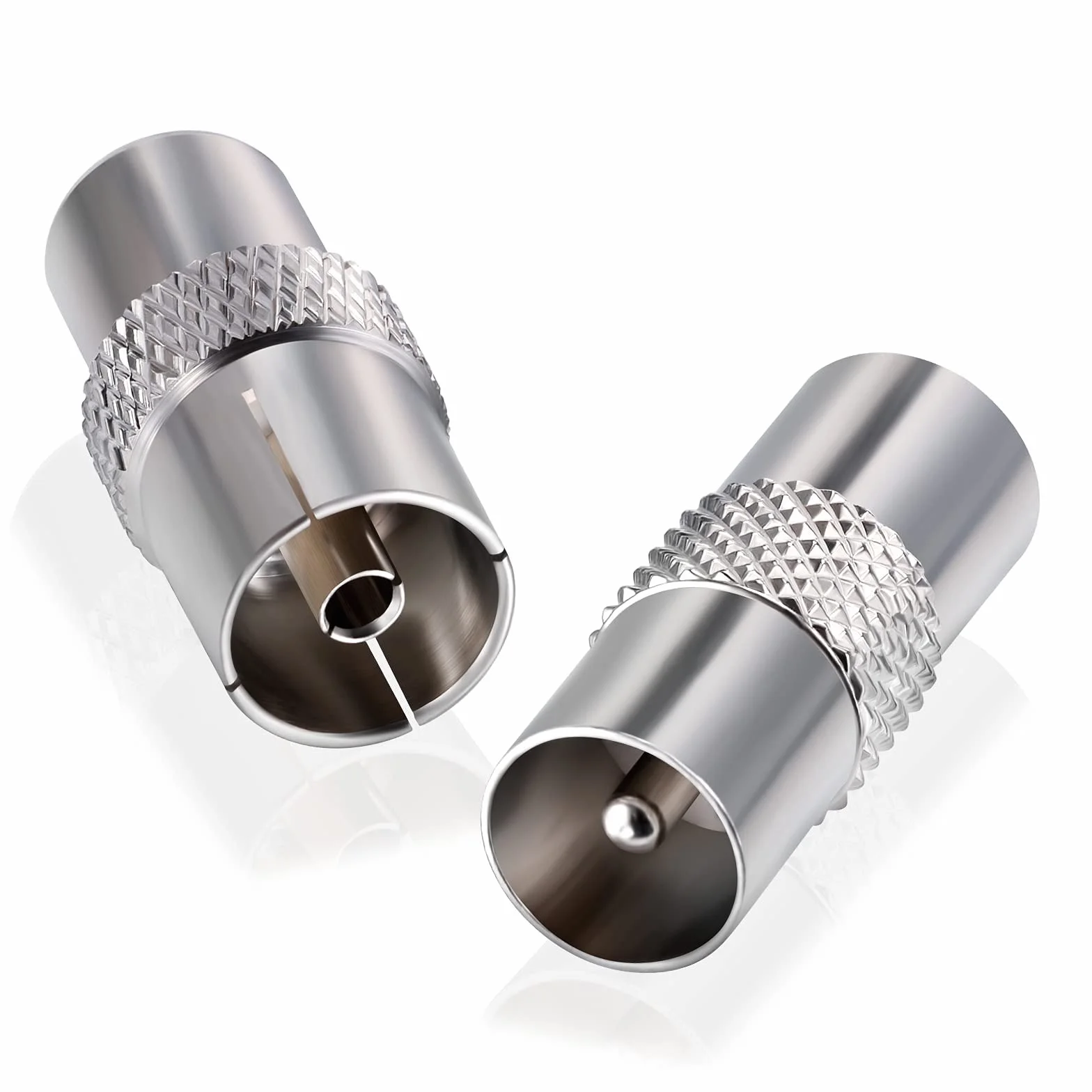 Bingfu Adaptateur Antenne TV Mâle et TV Mâle à Femelle Câble Coaxial Connecteur RF 75 ohm pour Système Audio Radio FM