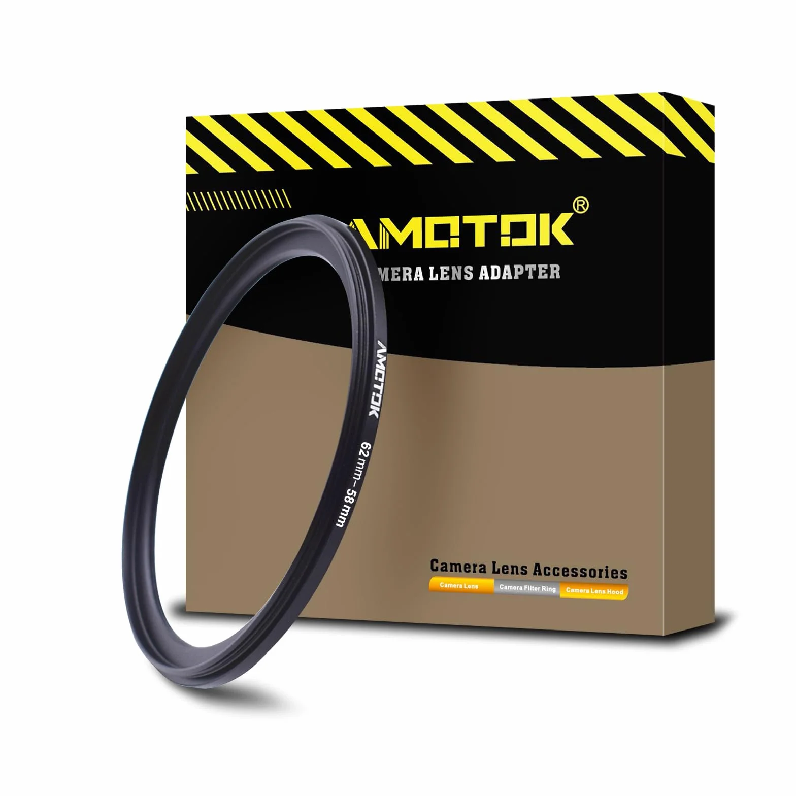 Adaptateur d'objectif 62mm à 58mm Bague d'adaptation Filtre CNC