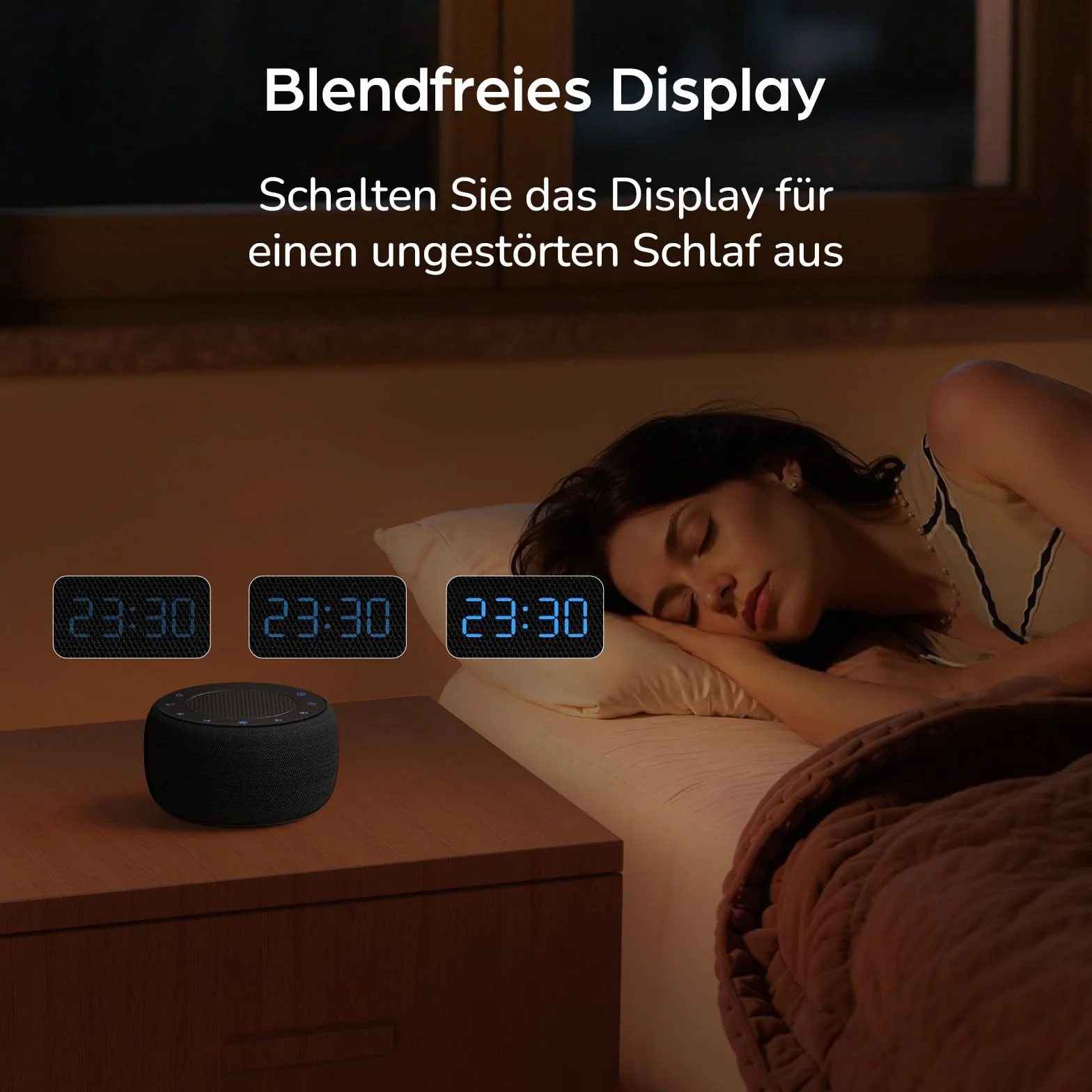 DOUMOSH Réveil Radio avec Bluetooth, réveil numérique avec variateur d'intensité 0-100%, veilleuse colorée, réveil avec Haut-Parleur Bluetooth pour la Chambre à Coucher - Gris Espace