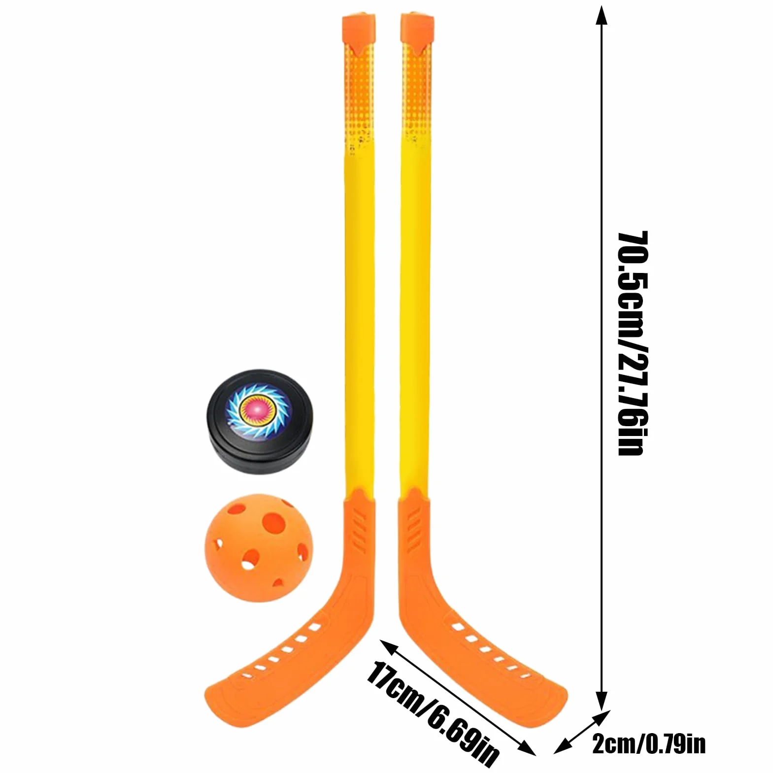 Crosse De Hockey Junior 27.76x6.69 Pouces ABS Bâton Débutant Équipement De Rue Extérieur