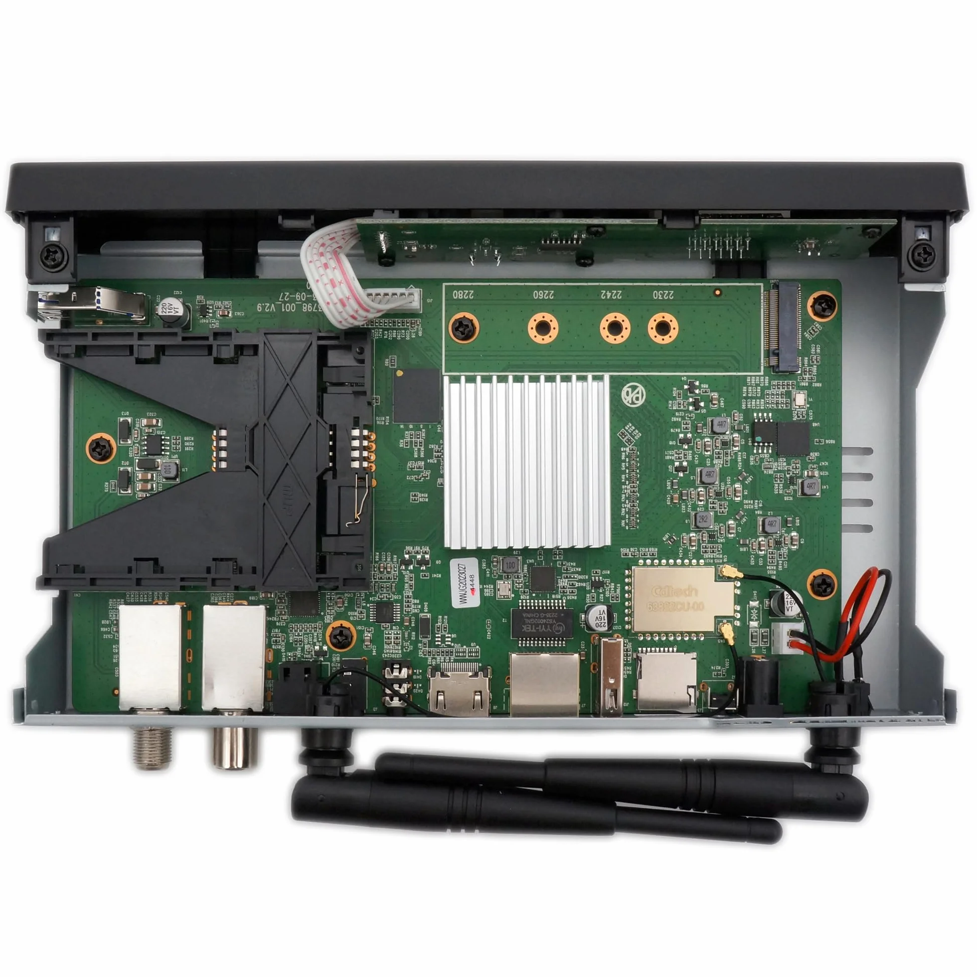 OCTAGON Récepteur combiné SF8008 4K UHD HDR 1 x DVB-S2X et 1 x DVB-C/DVB-T2 - Satellite, câble/Signal terrestre, E2 Linux Smart TV, Serveur multimédia, Fonction d'enregistrement, EasyMouse HDMI, Dual