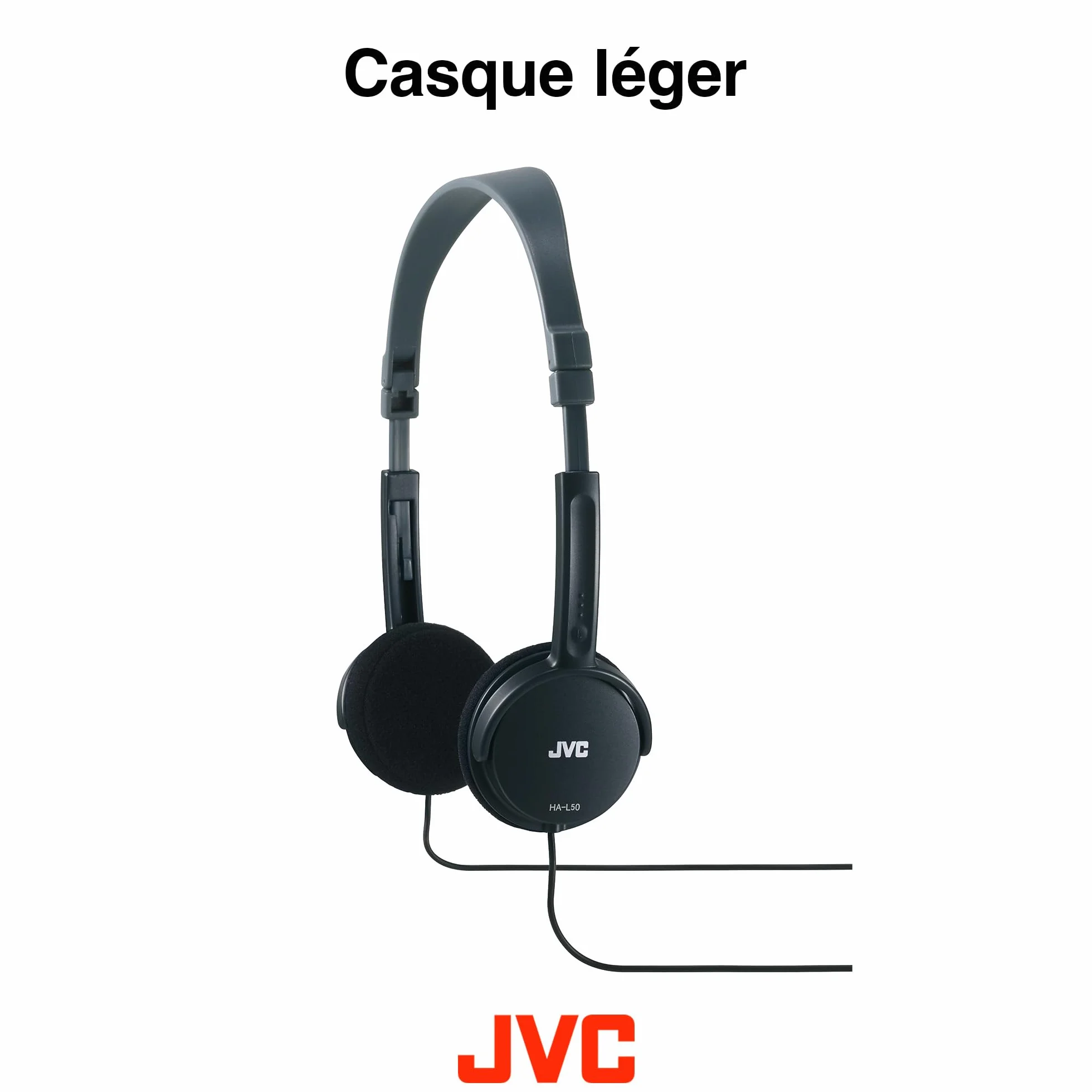 JVC HA L 50 B des écouteurs légers supplémentaires - design pliable noir