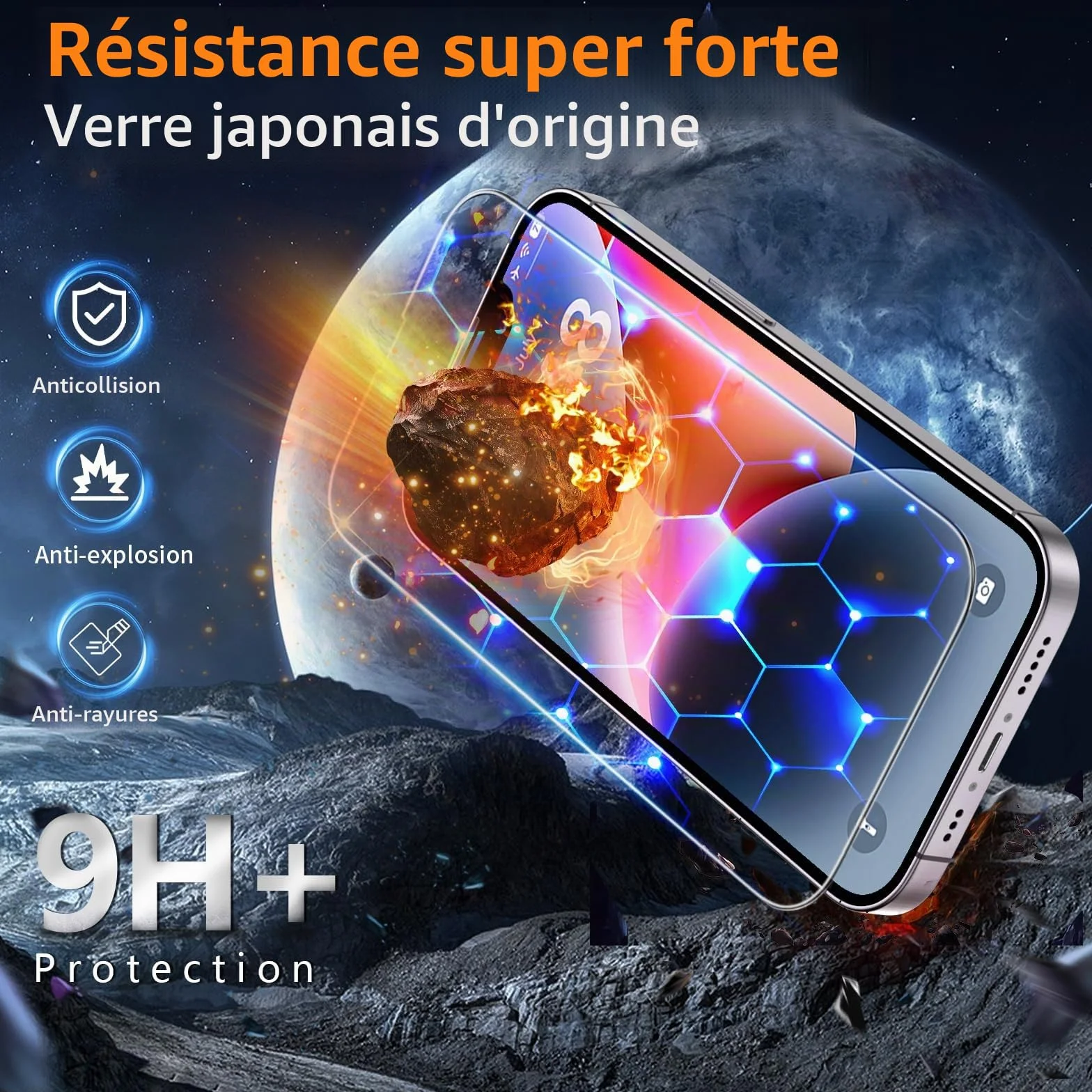Tentoki Verre Trempé pour iPhone 16e, iPhone 13/13 Pro/iPhone 14 (6,1 Pouces), vitre Protection ecran [lot de 2] -Sans Bulles, Couverture Complète, Anti Rayures, Dureté 9H