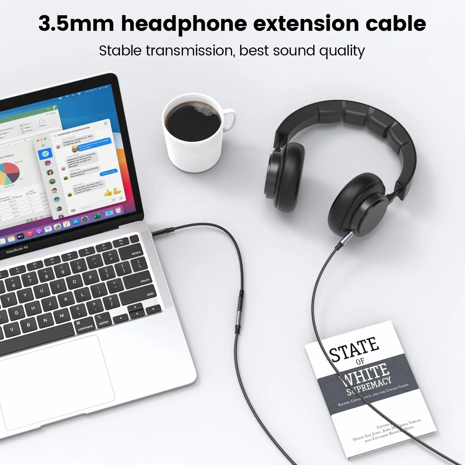 MOSWAG Rallonge Jack Audio 3.5 mm 4 Pôles Nylon Tressé Mâle vers Femelle Câble Extension Audio Stéréo pour Casque Micro PS5 PC
