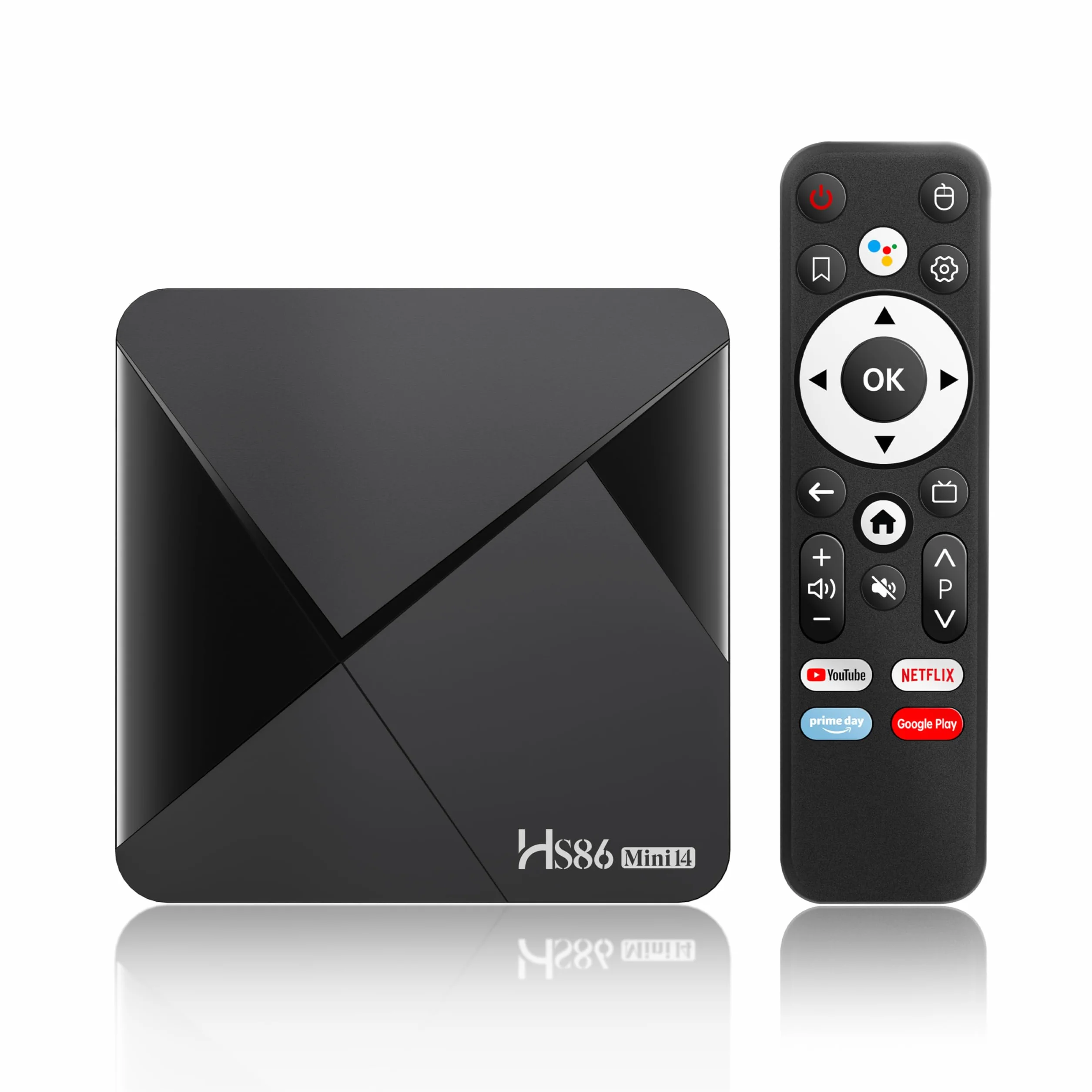 Boitier Android 14.0 TV Box, TV Box Android with RK3518 Quad-Core 32bit Cortex-A53 Chip Mali 450 MP2 GPU Support 2G RAM 16G ROM Ethernet 10/100M 2.4G /5G Dual-Band WiFi HD 4K BT V5.4 Smart TV Box