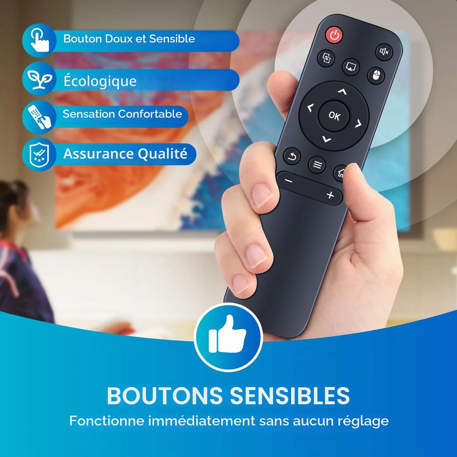 Télécommande de Remplacement pour Projecteur HY300, HY300 Pro, Compatible Gaimoo GM200, Xgody HY300Pro