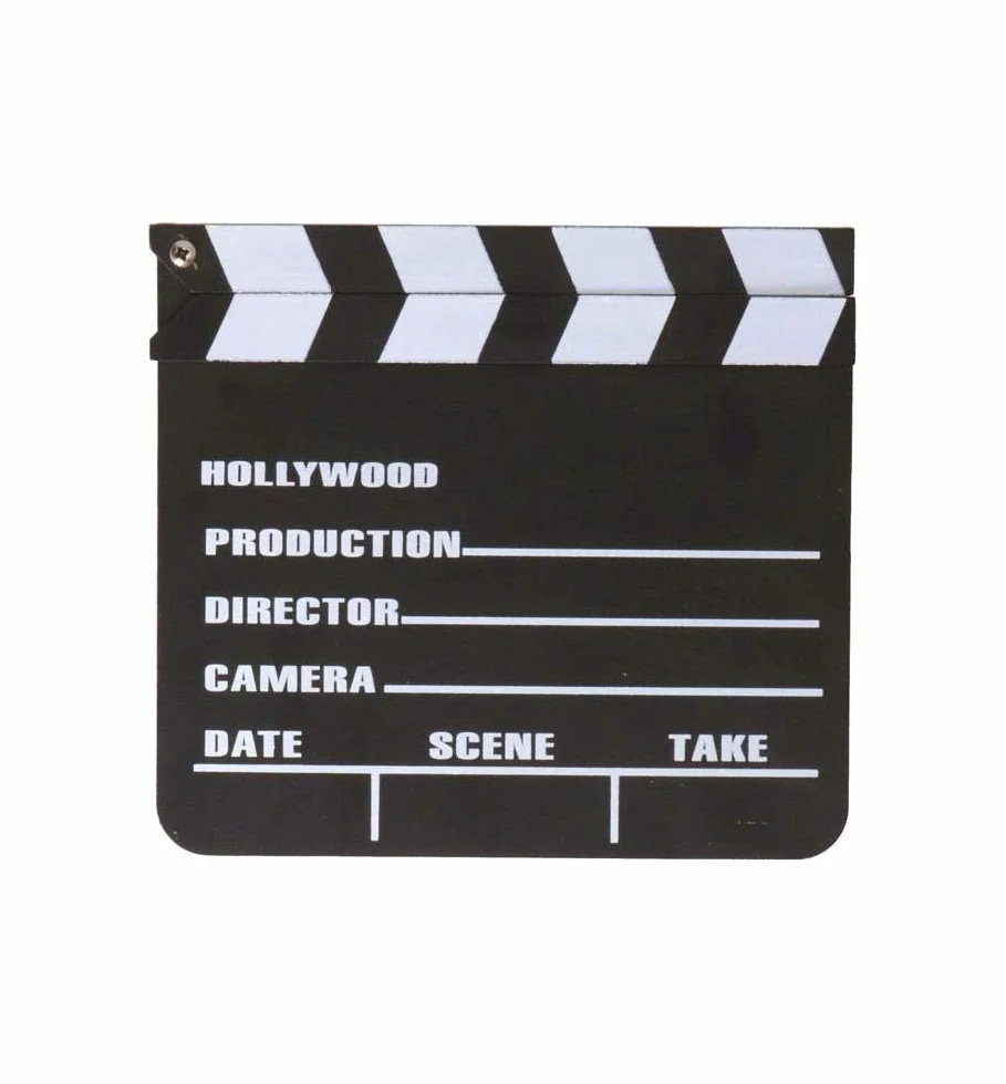 Générique Clap de cinéma Noir et Blanc 18 x 20 cm