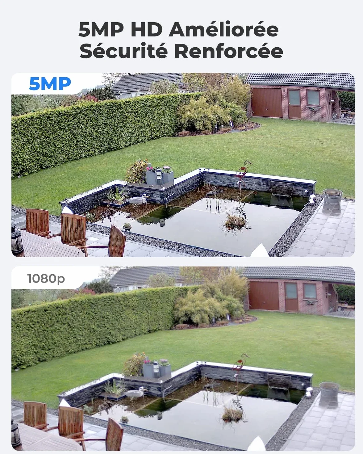 Reolink 5MP Caméra de Surveillance Extérieure PoE Dôme avec Détection Personne/Véhicule, Caméra IP avec Etanche IP67, Time Lapse, Fente pour Carte microSD, Vision Nocturne IR, Support Audio, RLC-520A