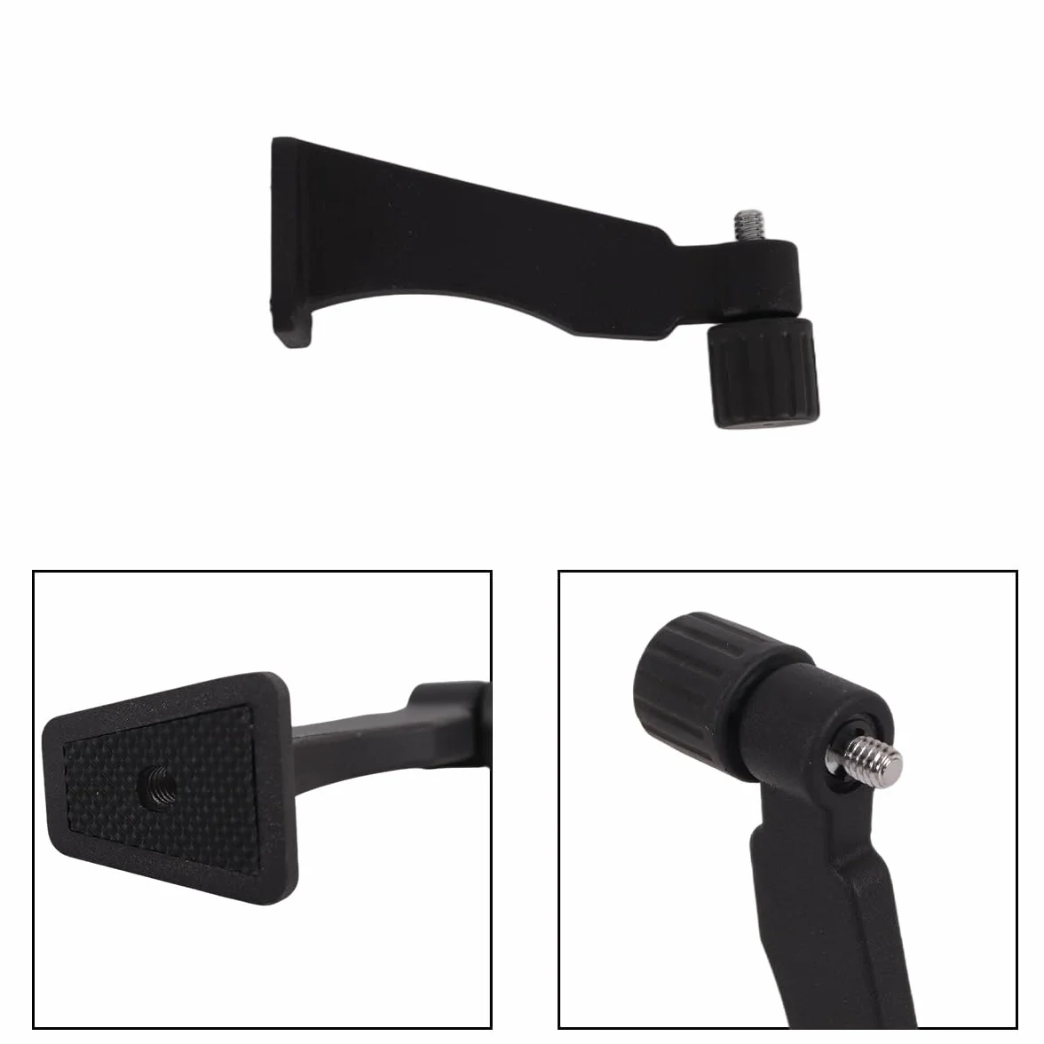 Adaptateur pour trépied de jumelles avec filetage 1/4 pouce – Métal, noir pour télescope et jumelles