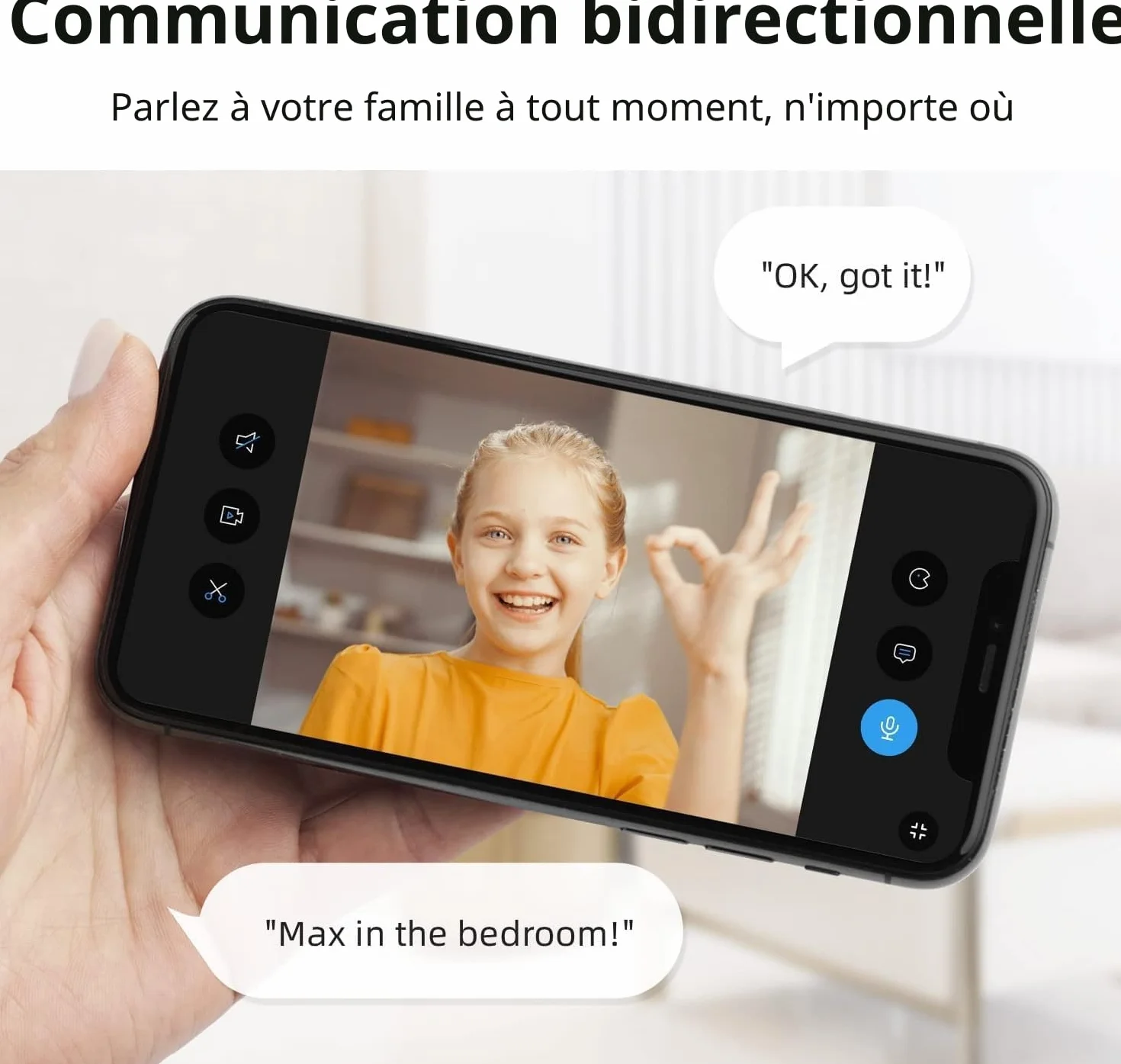 aosu 4MP 2,5K Caméra Surveillance WiFi Intérieure, 5G/2.4 GHz WiFi, Appels à Une Touche, Suivi de Mouvement à 360°, Détection Humaine AI, Compatible avec Alexa pour Bébé/âgées/Animaux