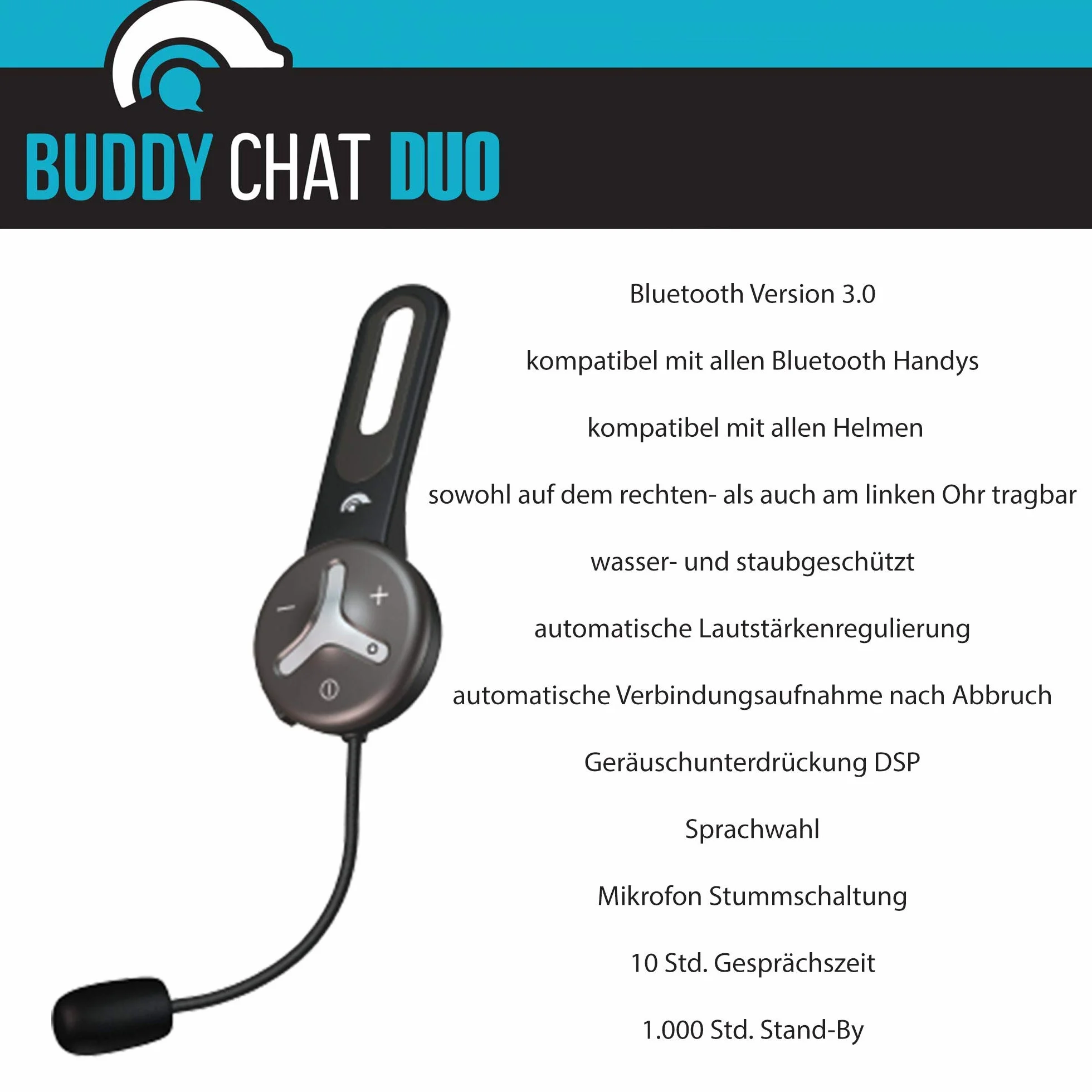 Duo Lot de 2 casques intercom Bluetooth pour vélo, sport, ski, travail, mains libres, interphone, réduction du bruit DSP, portée jusqu'à 1000 m