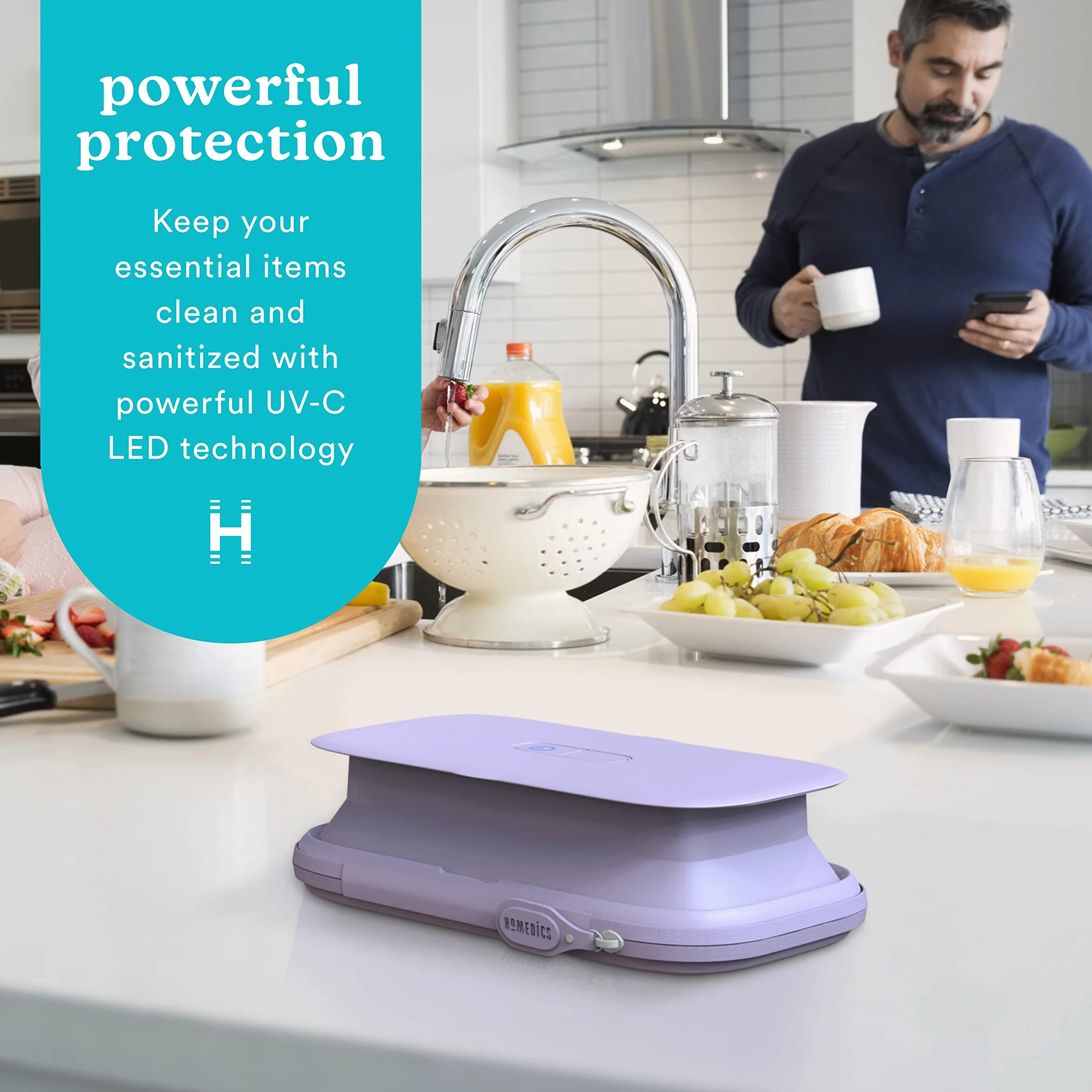 HoMedics Désinfectant UV pour téléphone