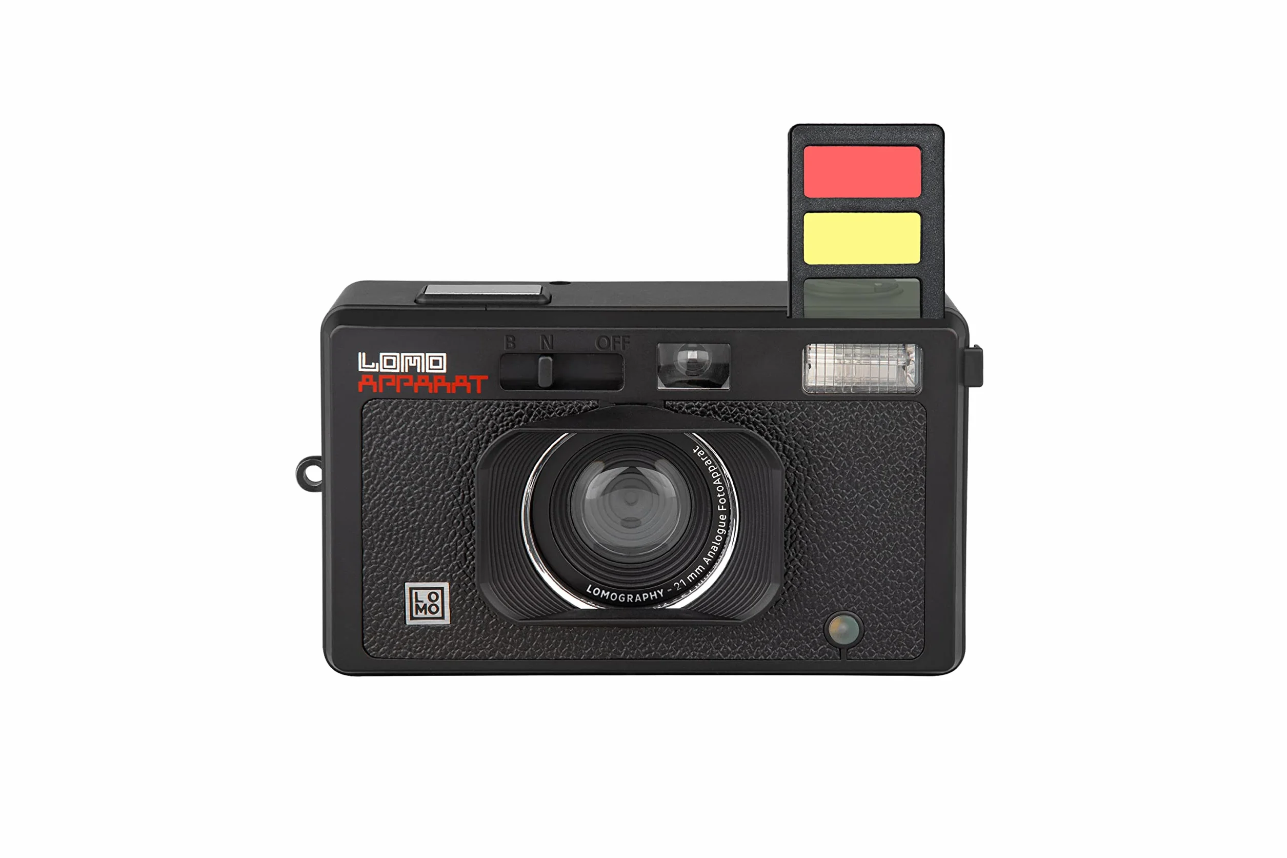 Lomography LomoApparat Appareil photo grand angle 35 mm, flash et filtres couleur intégrés, objectif kaléidoscope, objectif gros plan, splitzer, exposition multiple, longue exposition