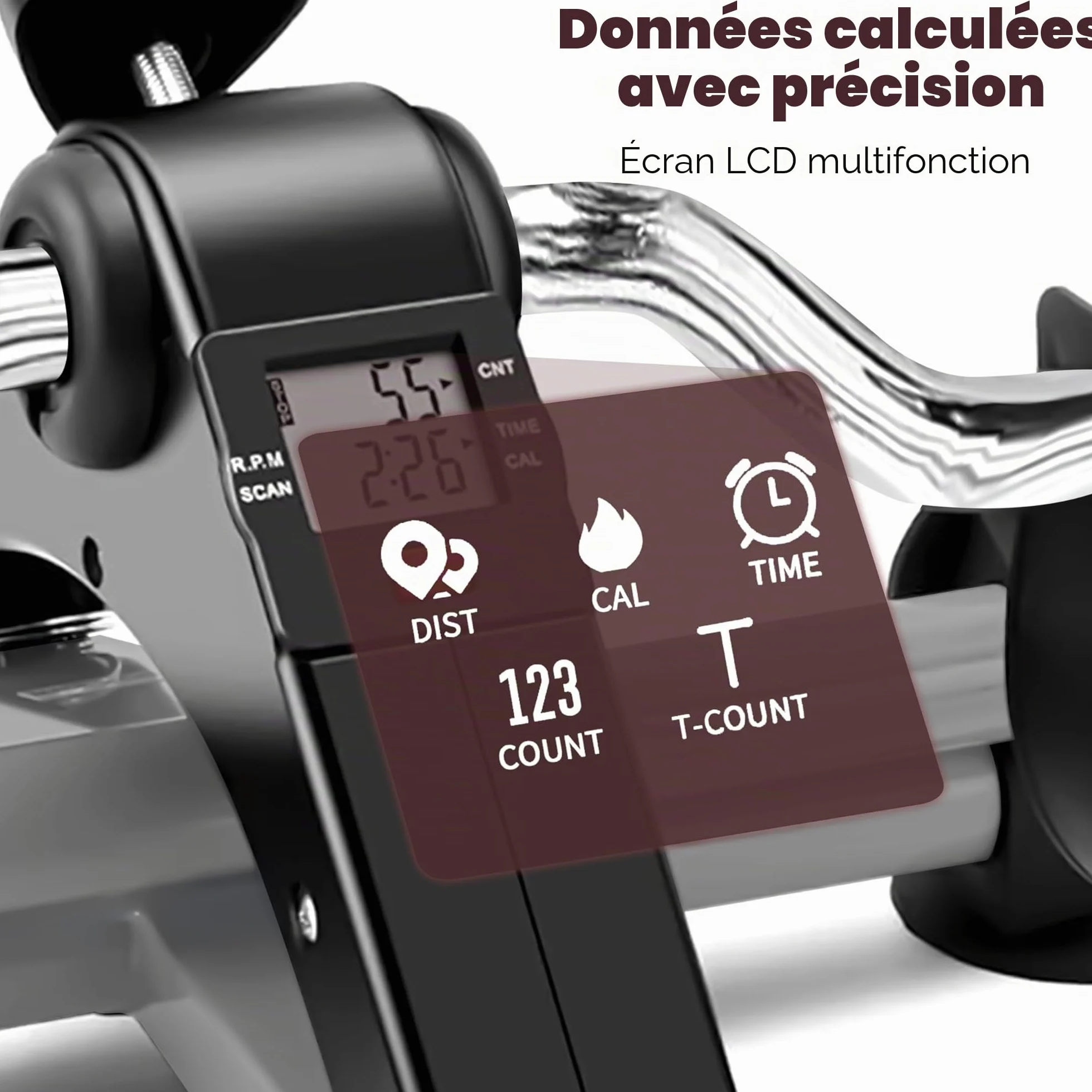 Techfit Mini Vélo d'appartement Formateur pour Bras et Jambes