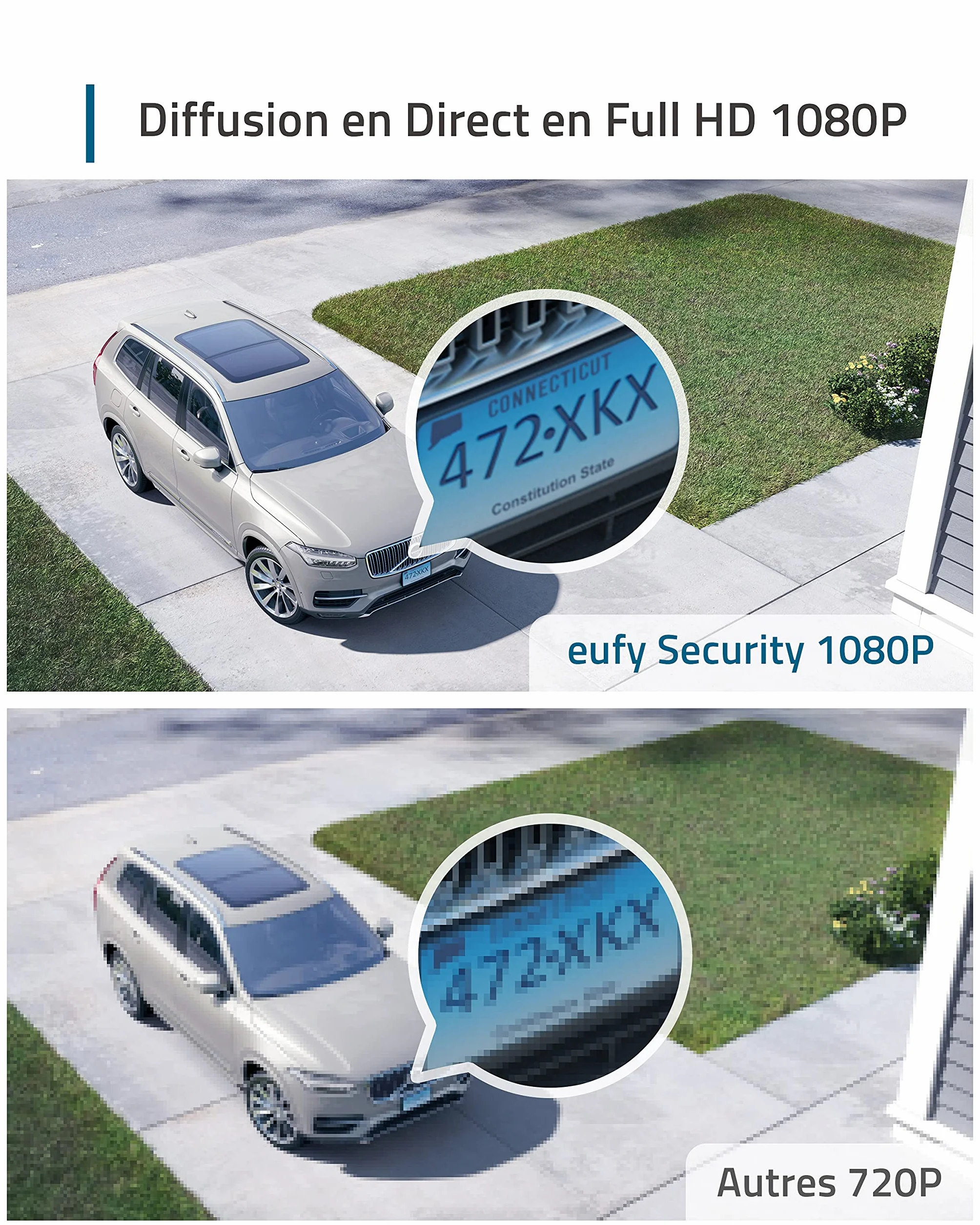 eufy Security Caméra de Surveillance WiFi Extérieure sans Fil, eufyCam 2C Base + 2 caméras, HD 1080p, IP67, Vision Nocturne