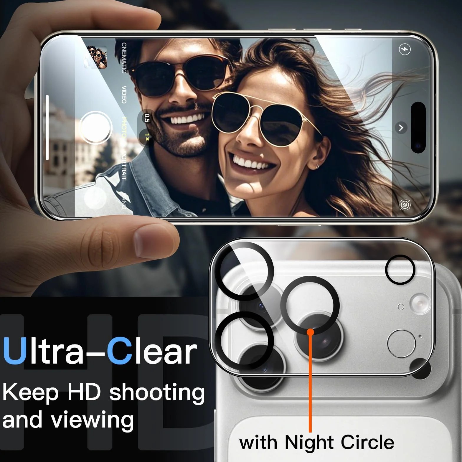 JETech Protection D'écran pour iPhone 17 Pro Max 6,9 Pouces avec Protecteur d'Objectif Caméra, Outil d'Installation Facile, un Film en Verre Trempé de Dureté 9H, HD Transparent, 2 Pièces Chacun
