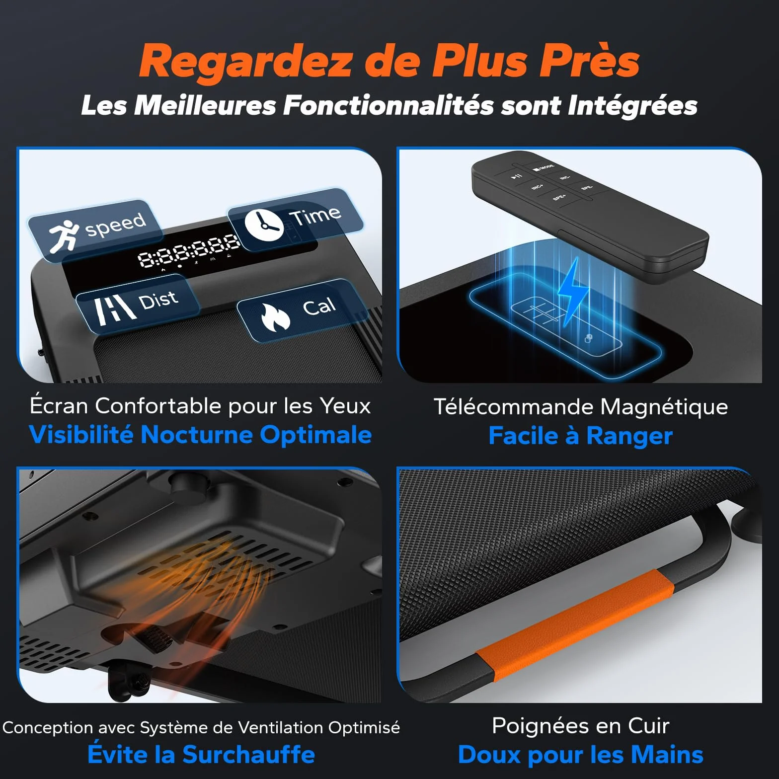 MERACH Tapis de Marche Inclinable Automatique 2.5/3.5HP Motorisé Pente 0%/12% Capacité 120kg/180kg Walking Pad Bureau