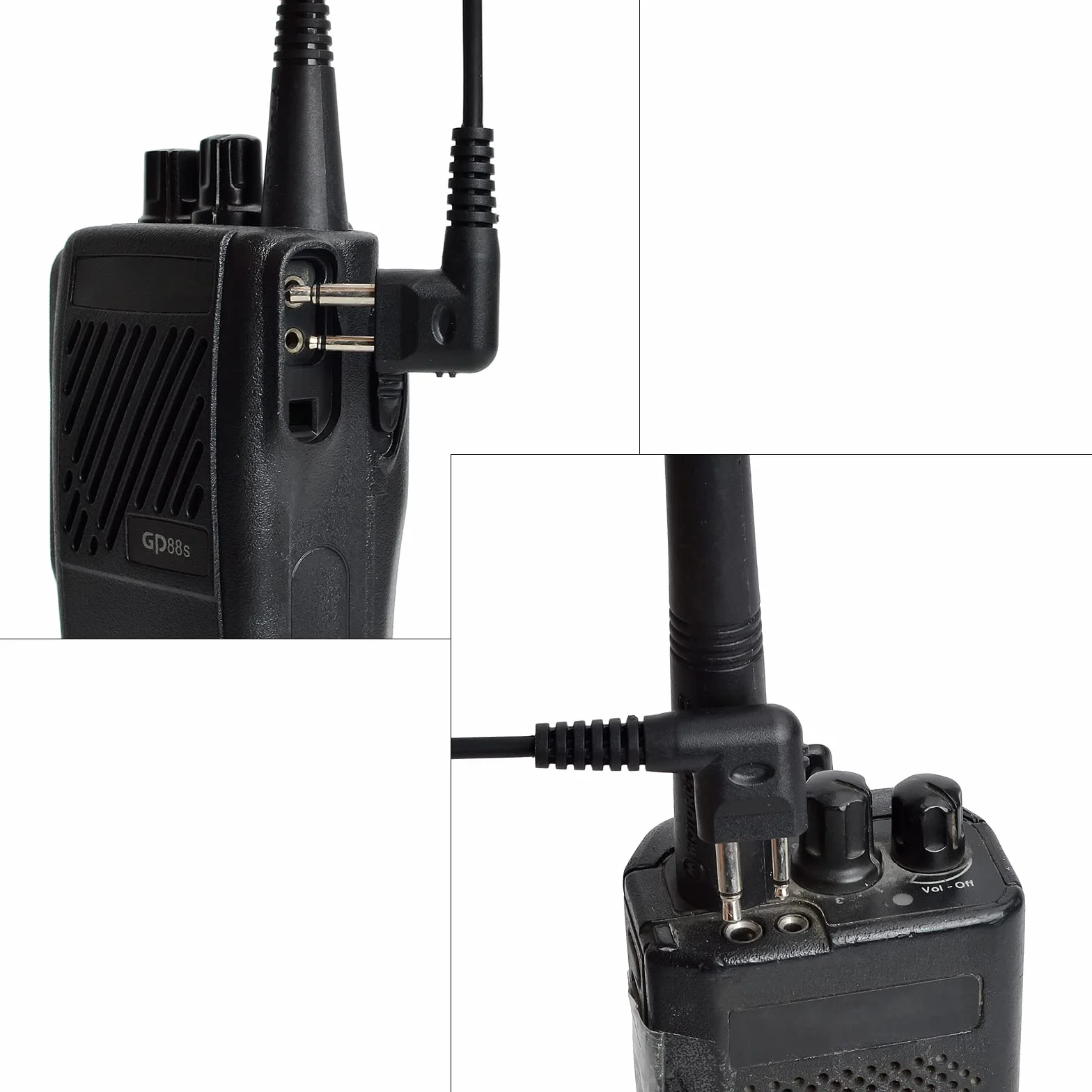 Écouteur Compatible pour Motorola DP1400 CP040 GP300 GP88 Radio Talkie-walkie Oreillette avec Micro et PTT pour Garde du Corps de sécurité (Tube Transparent, 1)