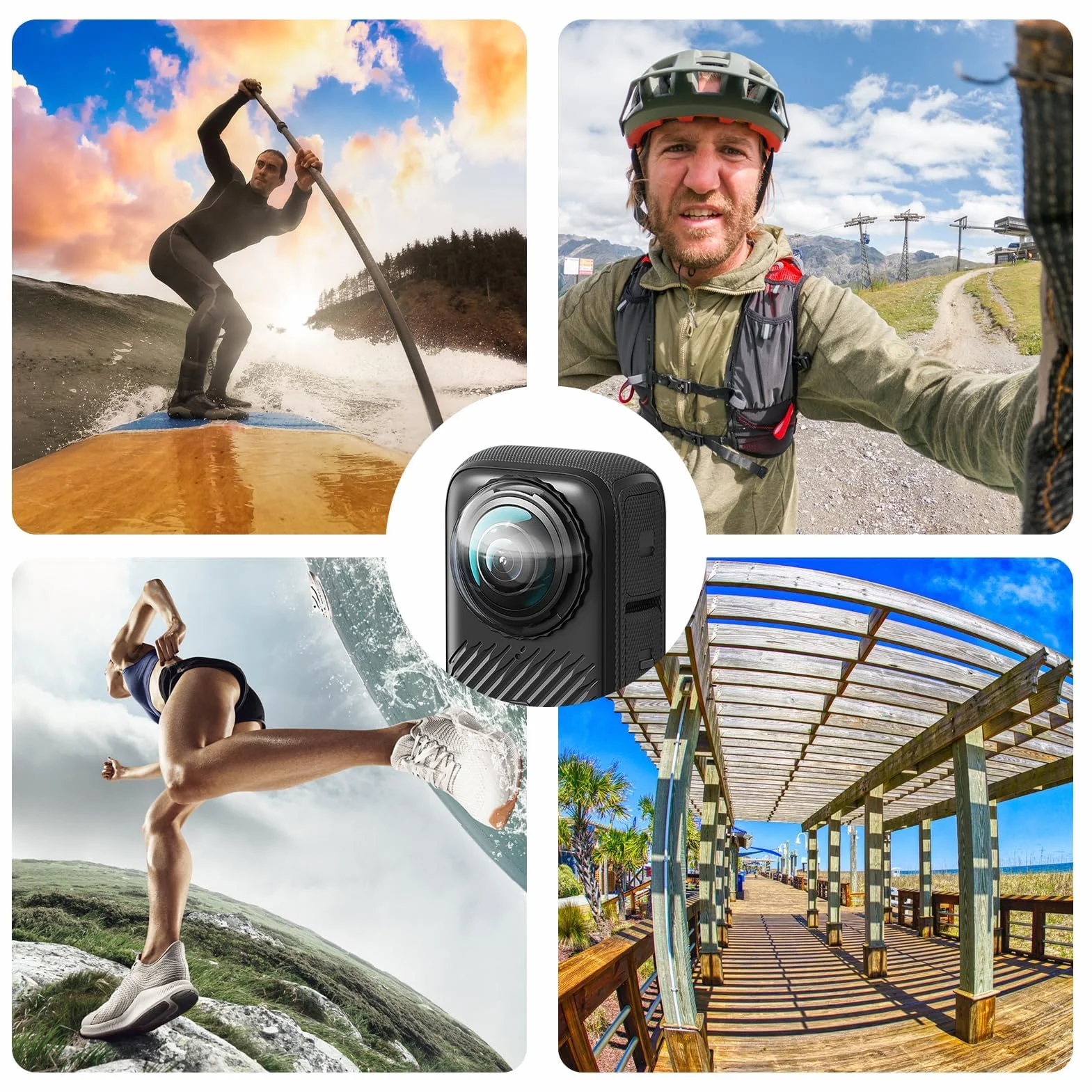 Insta360 X4 Protecteurs de Lentille Panoramique Verre Trempé Ultra-Clair Housse de Protection