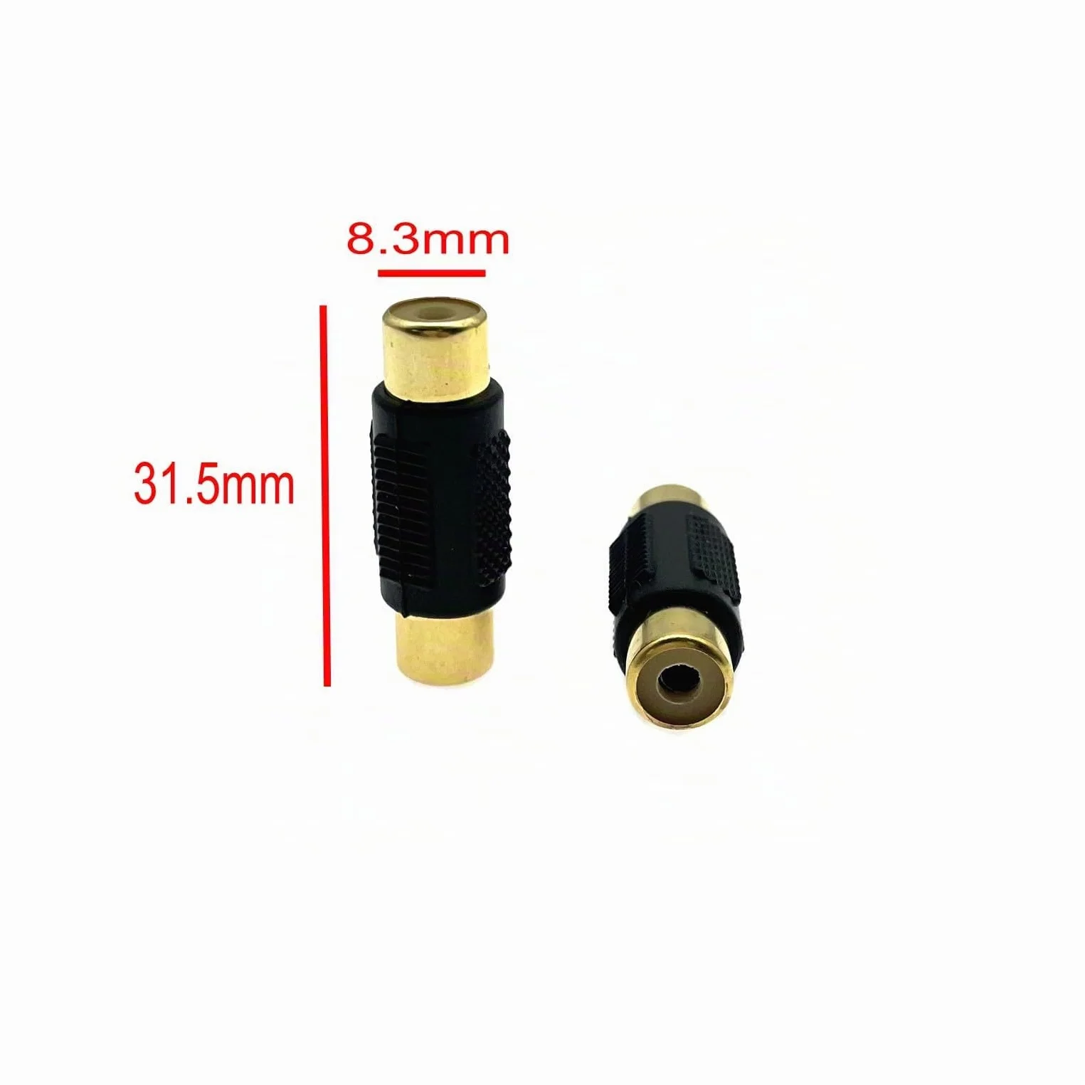 JZK Lot de 4 adaptateurs RCA femelle vers femelle, adaptateur de couplage phono, câble d'extension audio pour haut-parleurs, câble RCA, amplificateur, appareil photo, DVD, VCD