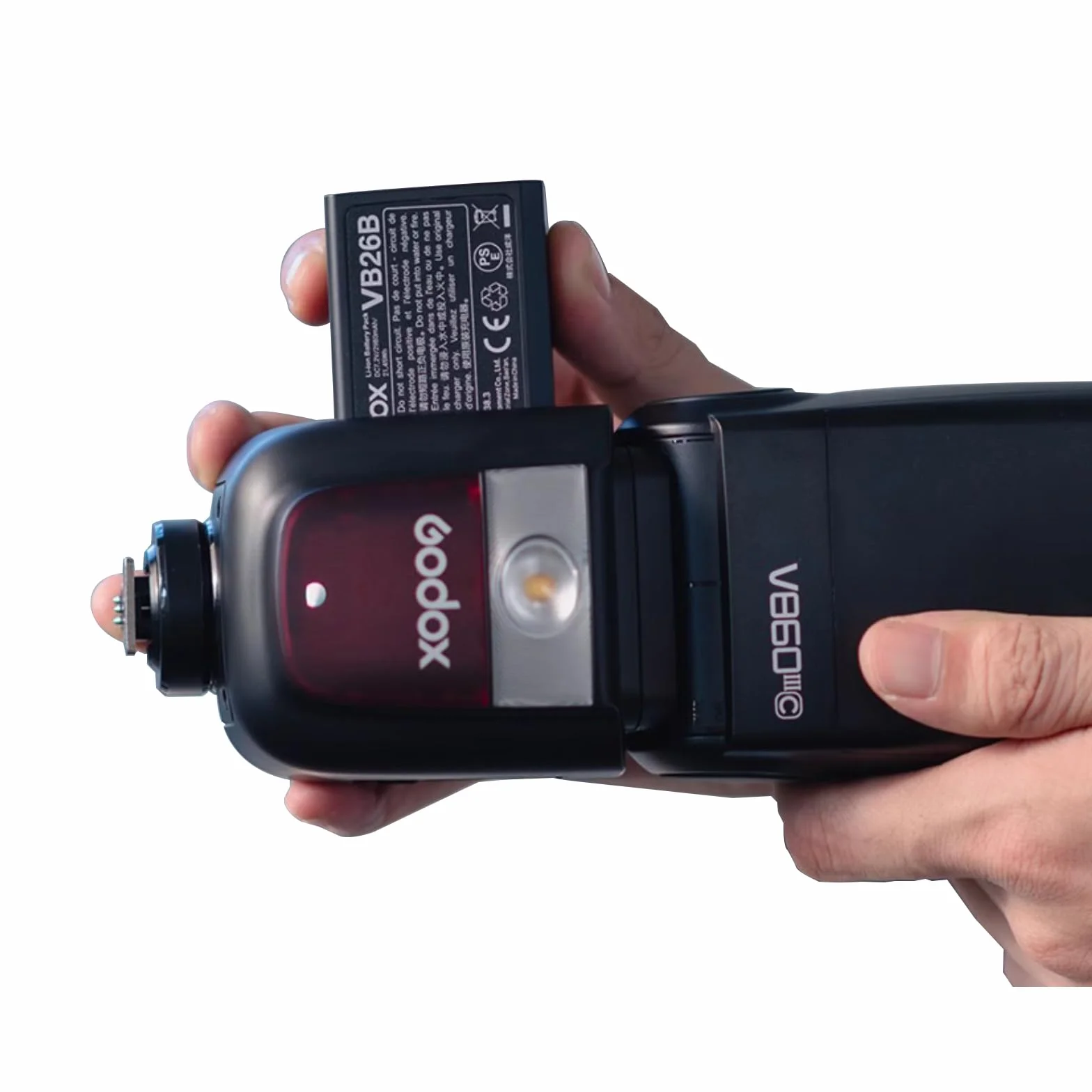 GODOX VB26 Batterie de Rechange V1C V1N V1S V1F V1O V1P AD100Pro V860III-C V860III-N V860III-S V860III-F V860III-O 2600 mAh DC7,2 V/2,6 Ah et 480 Fois Pleine Puissance Flash en