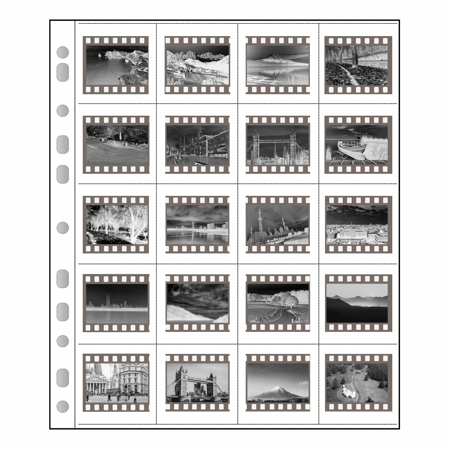eTone RArchival Lot de 50 feuilles négatives 35 mm 135 feuilles de rangement sans acide (50 x 135)