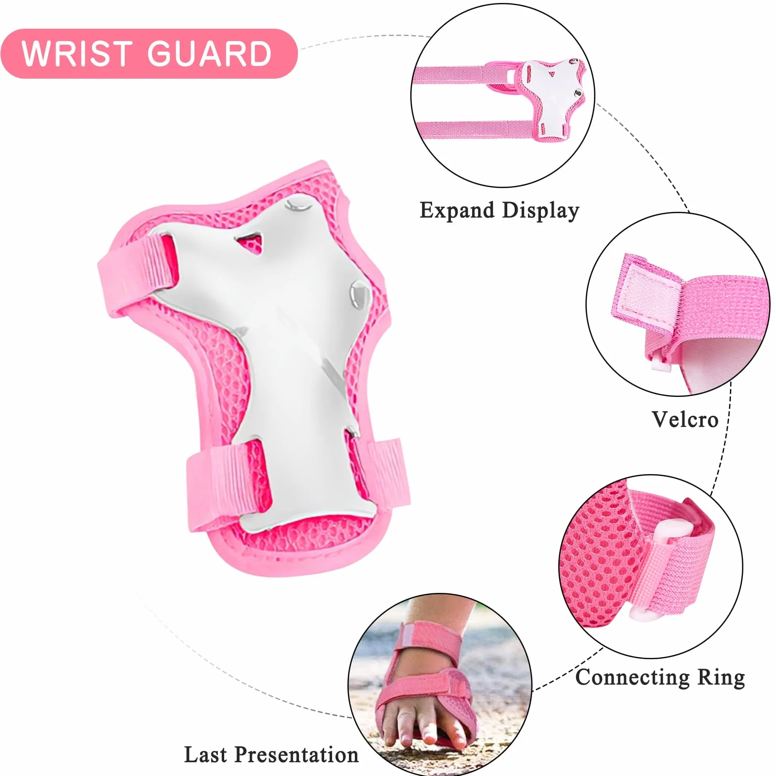 Kit de Protection pour Patins à roulettes 6 Pièces Genouillères Coudières Protège-Poignets Réglables Trottinette Vélo