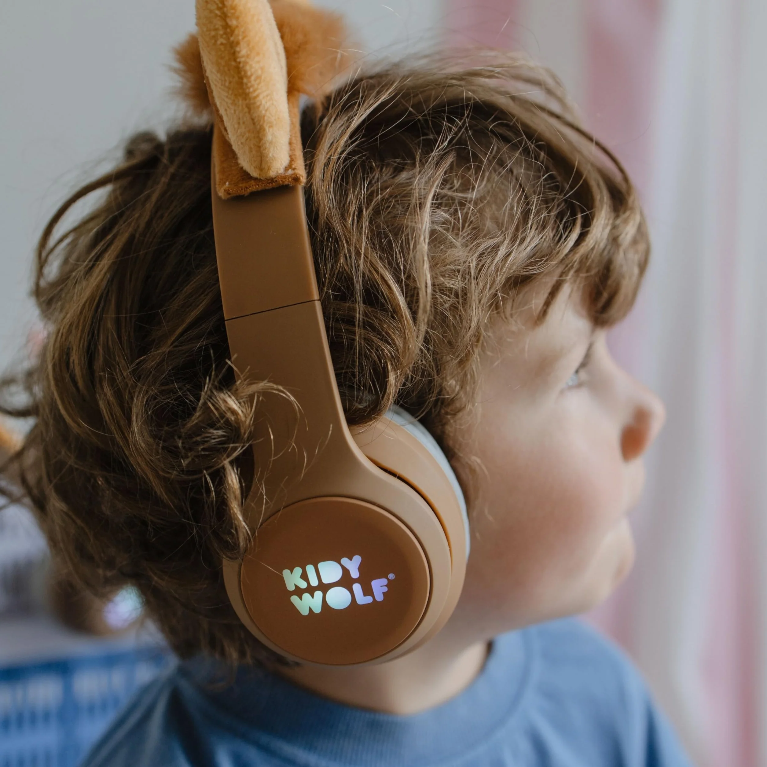KIDYWOLF - KIDYEARS Lion - Casque Audio Enfant Bluetooth & Filaire - Volume Limité 85dB pour Protéger l'Audition