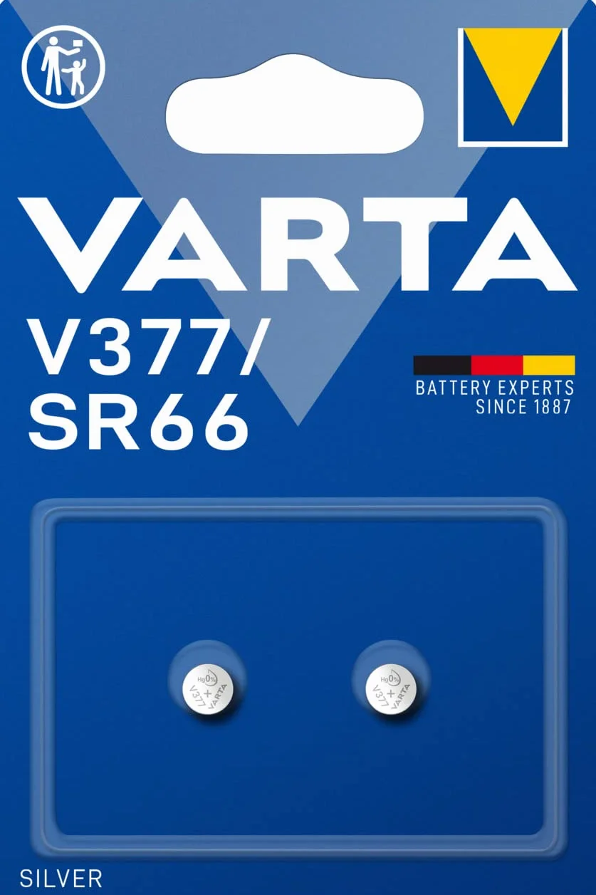 Varta Pack de 2 Piles Montres Oxyde d'Argent V377 SR66