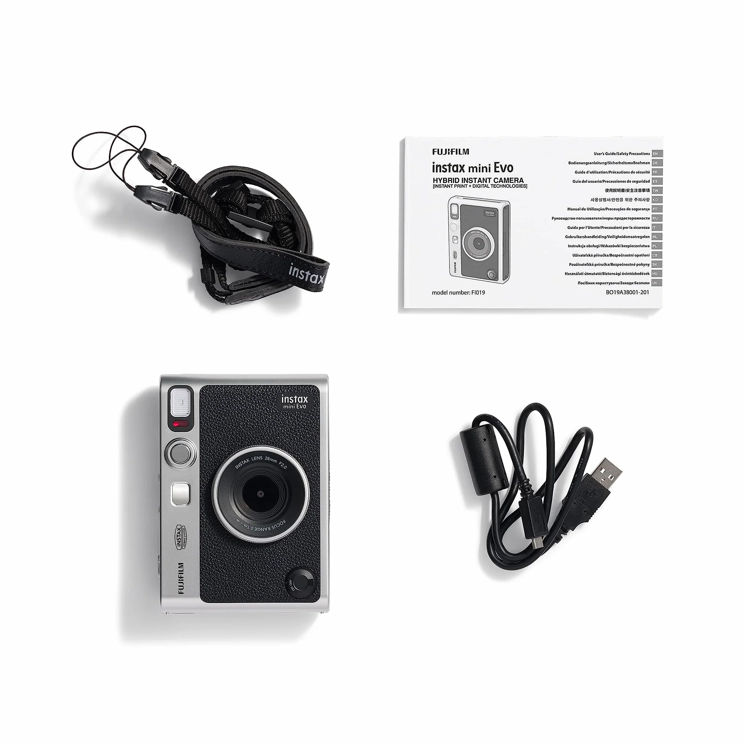 instax Mini Appareil Photo Hybride numérique Instax Evo Noir