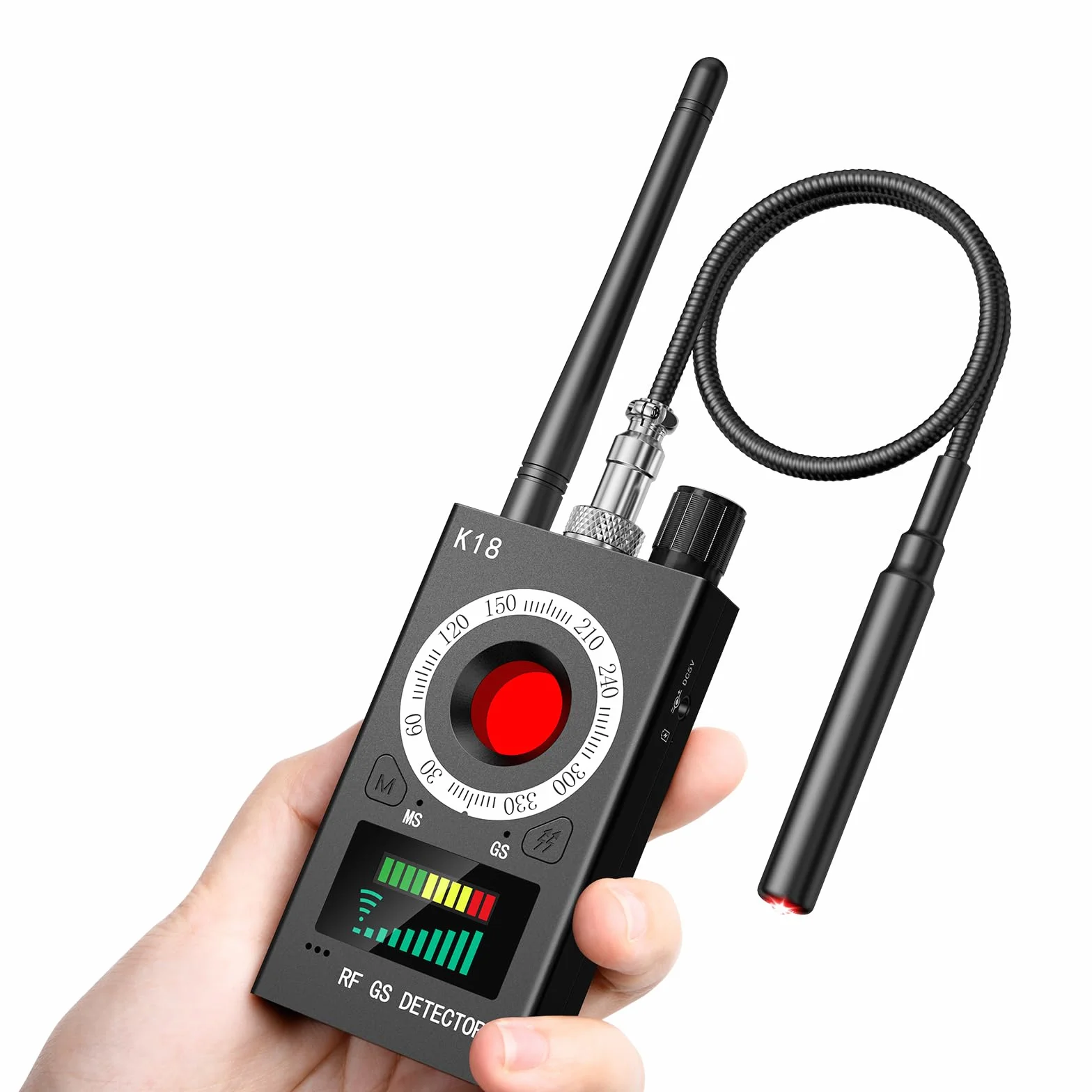 Menborn Détecteur Micro Espion, Détecteur de Micros GPS, Détecteur d'espions, Detecteur de Camera et Micro Espion, Détecteur de Bugs pour pour Bureau à Domicile Hôtel