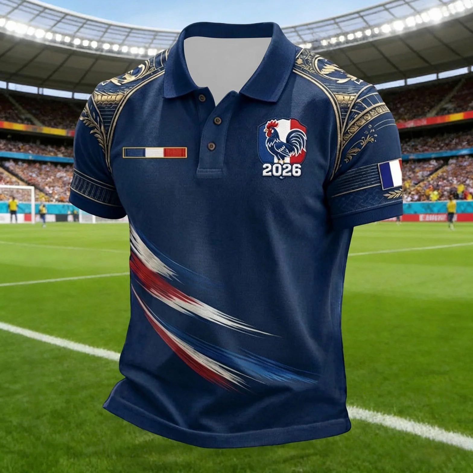 Générique Coupe du Monde de Football T-Shirt Classique pour Supporters français