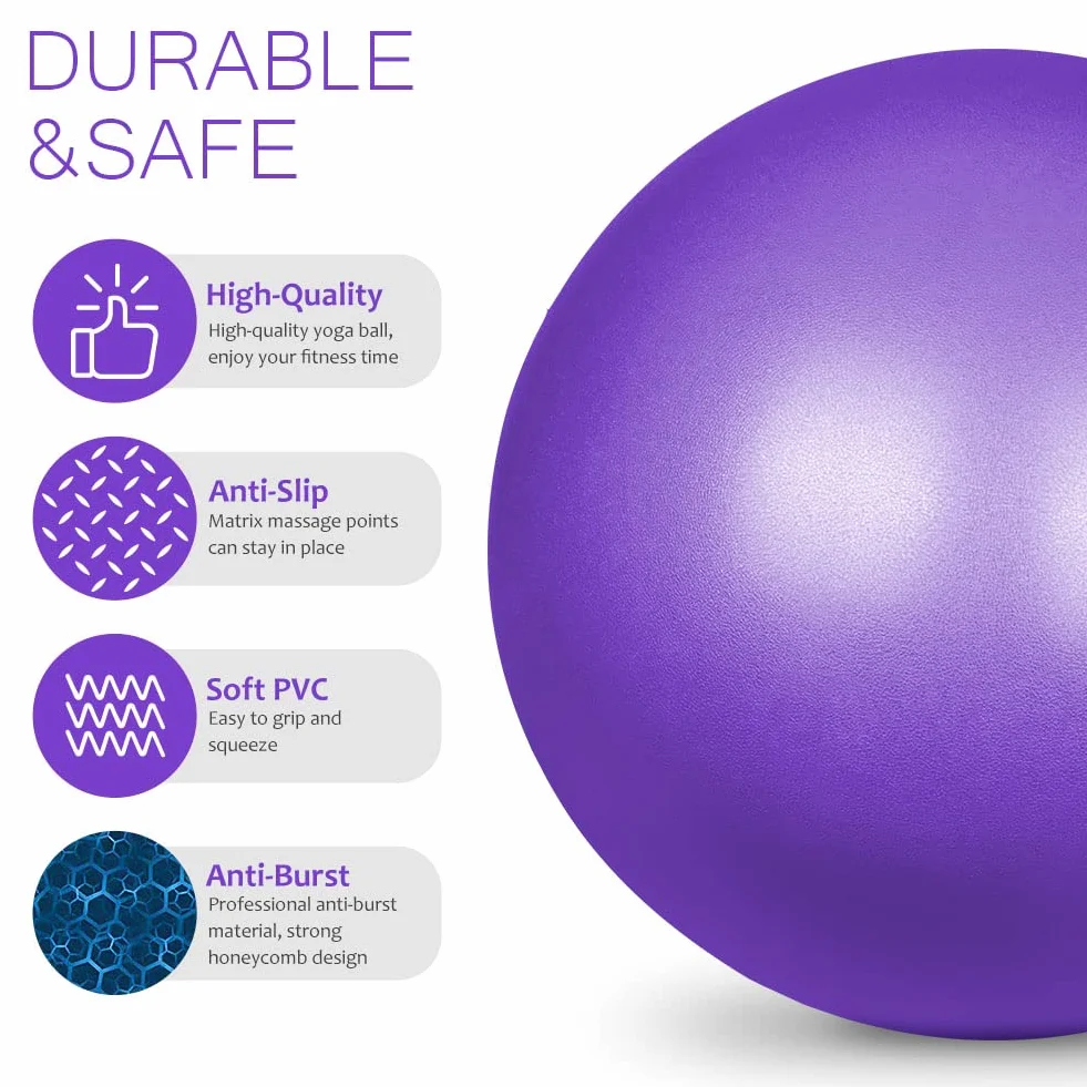 flintronic Pilates Ballon de Gymnastique 25cm Anti-Slip Fitness Ball Yoga Ball