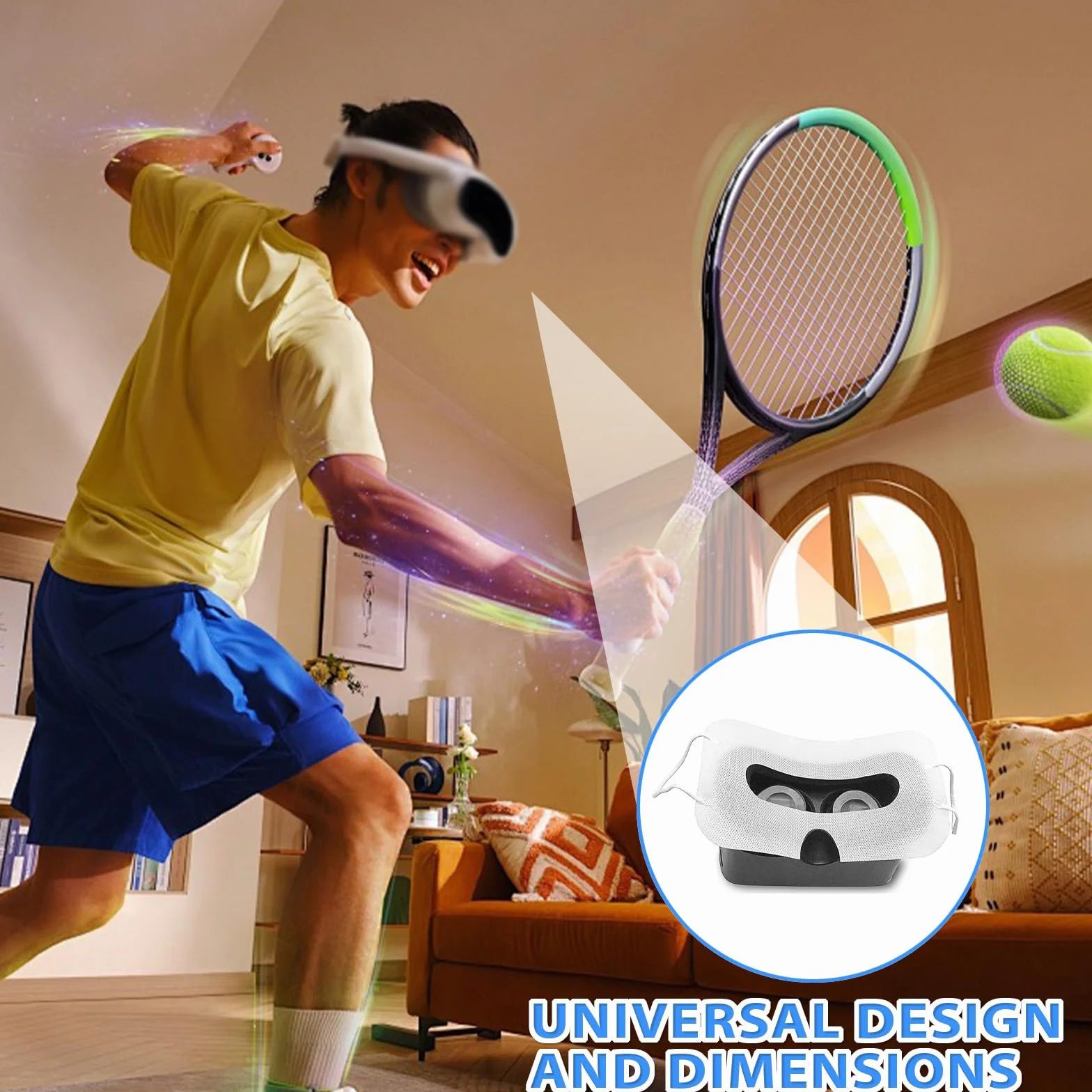 Masque jetable pour appareils VR. Housse de Lunettes VR hygiénique et adaptée à la Peau. Idéal pour Oculus, HTC Vive Pro, Samsung Note, Google Cardboard