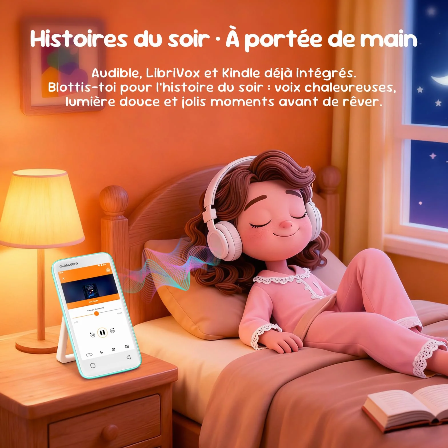 Lecteur MP3 Enfants 16 Go Bluetooth Wi-Fi Spotify Audible Vert Menthe