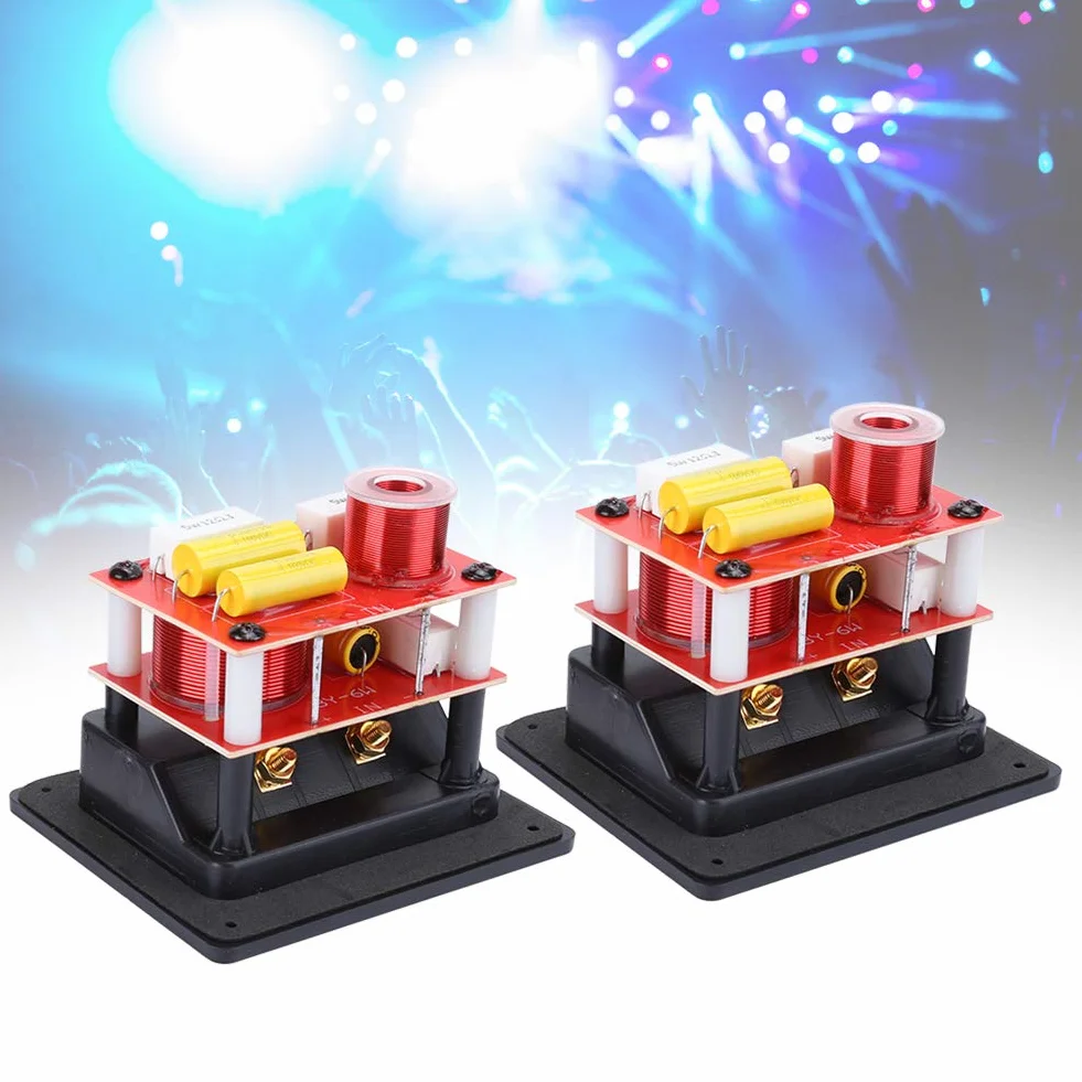 Lot de 2 Filtres Croisés HiFi, Tweeter Basse, Haut-Parleur 2 Voies, Diviseur de Fréquence 120 W, Impédance 4-8 Ohms pour Bibliothèque de 3 à 8 Pouces Haut-Parleur HiFi Fever