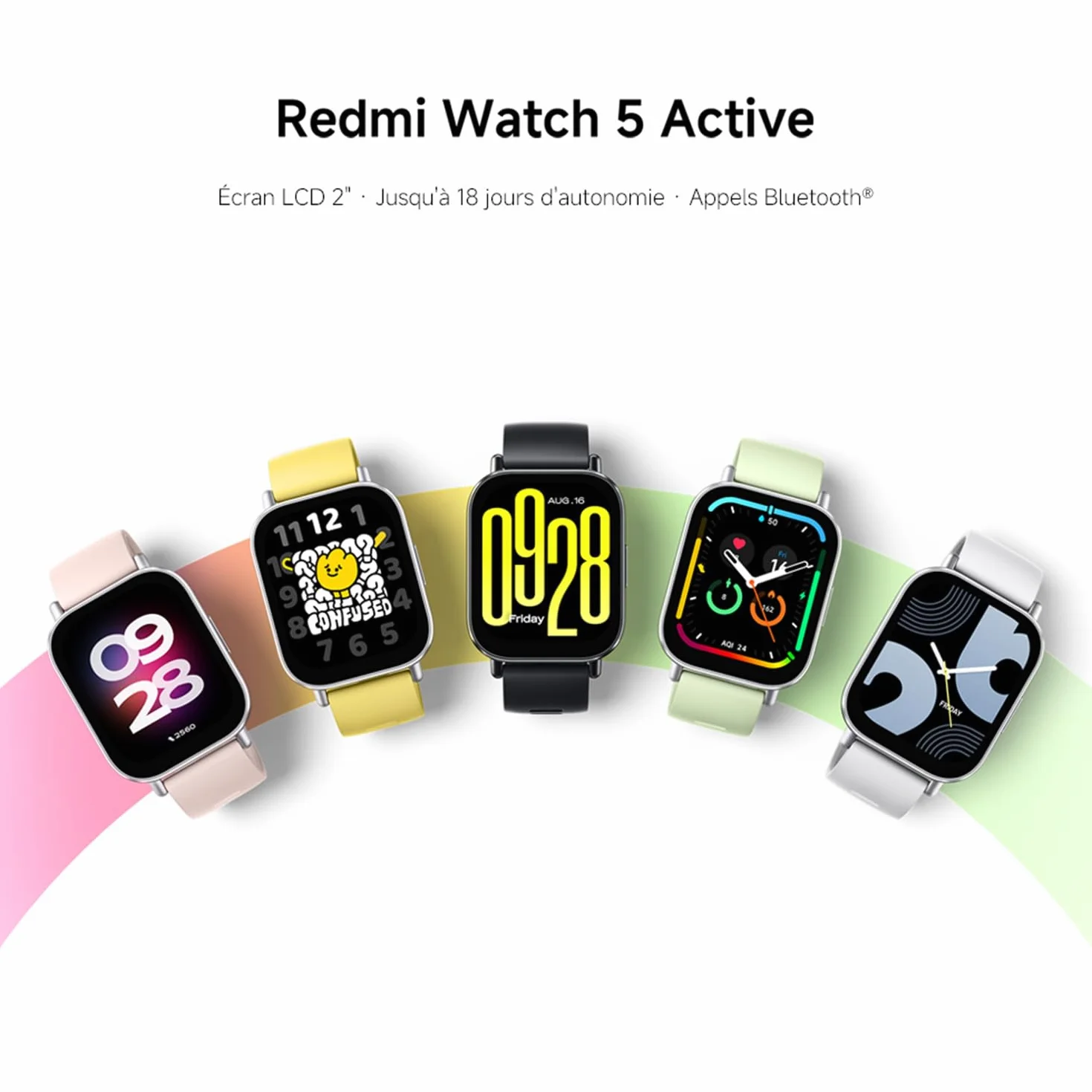 XIAOMI Redmi Watch 5 Active Montre connectée Fitness écran LCD 51mm 5ATM GPS Noir
