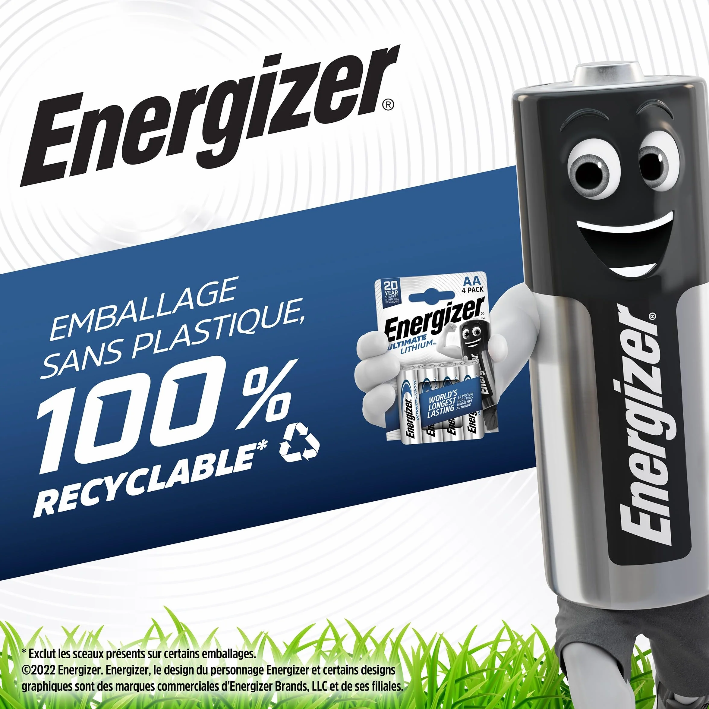 Energizer Ultimate Lithium Piles AA Lot de 4 - Longue Durée pour Appareils à Haute Consommation
