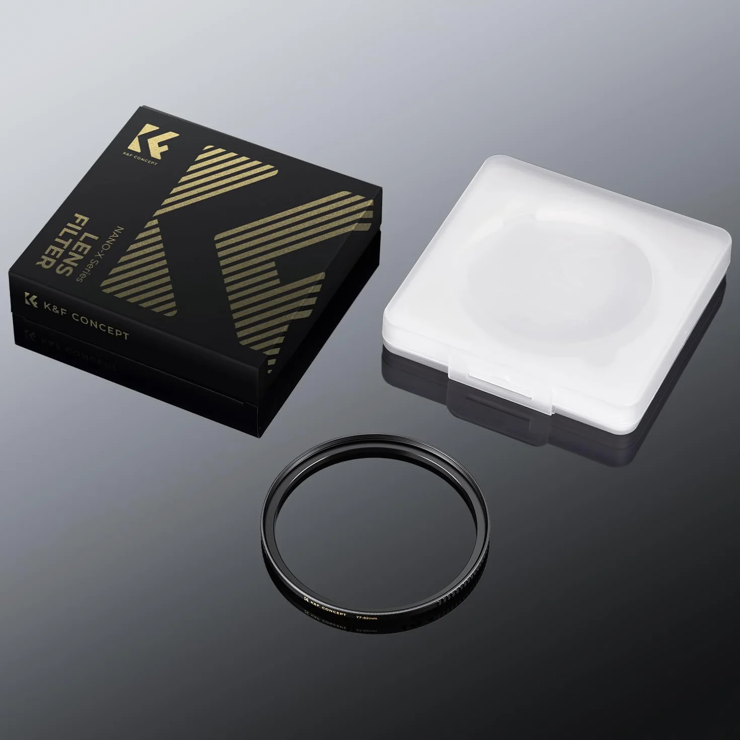 K&F CONCEPT 49-77mm Bague d'adaptation Step Up Ring en Cuivre Fin pour Objectif Ø49mm vers Filtre Ø77mm et 3 Chiffons de Nettoyage