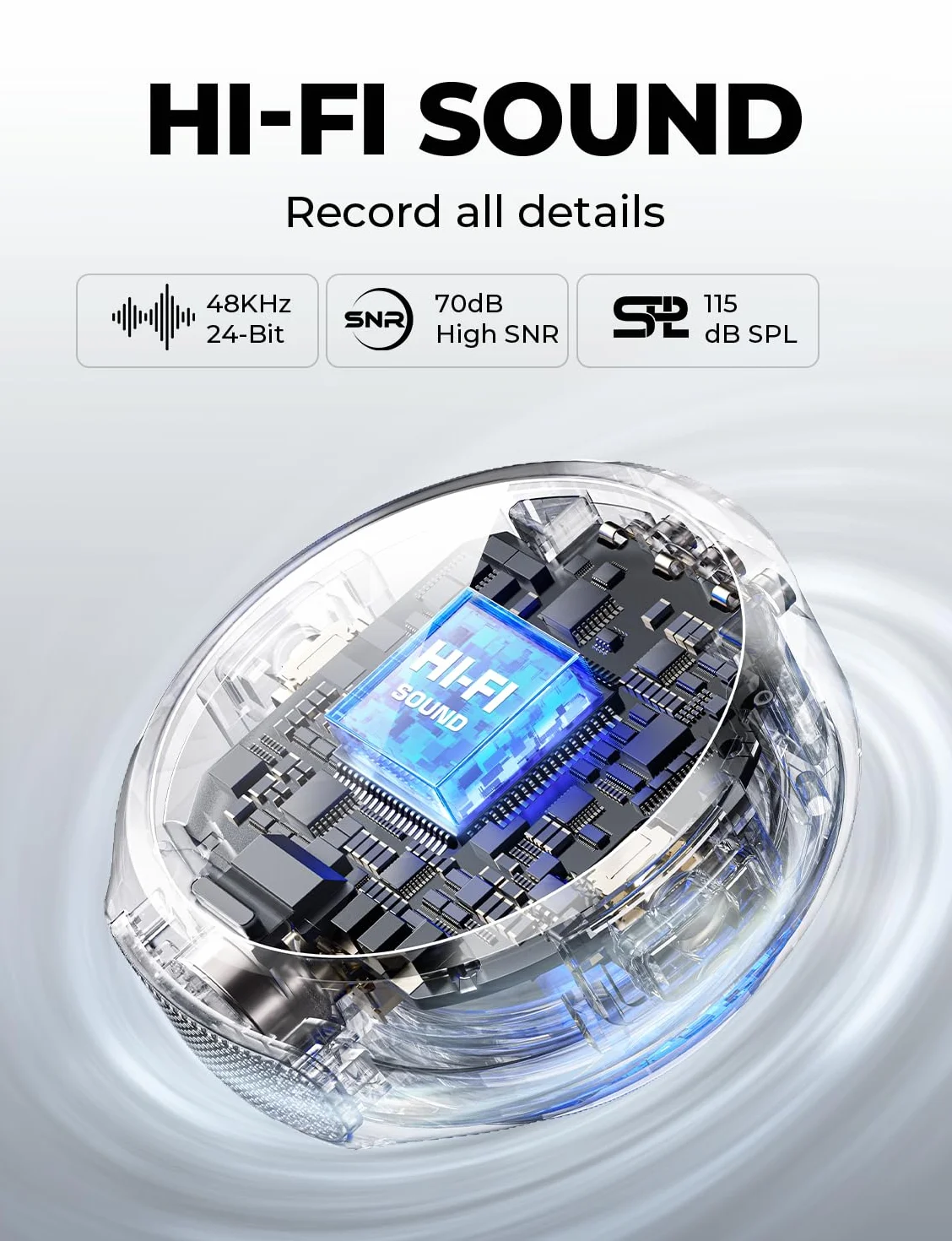 Hollyland Lark M2 Micro Cravate sans Fil (2TX+3RX) pour Camera, iPhone, Android, PC, 300 m Portée, Qualité Audio Hi-Fi, Réduction du Bruit, 40H Utilisation, Micro Lavalier pour Livestreaming Vlog-Noir