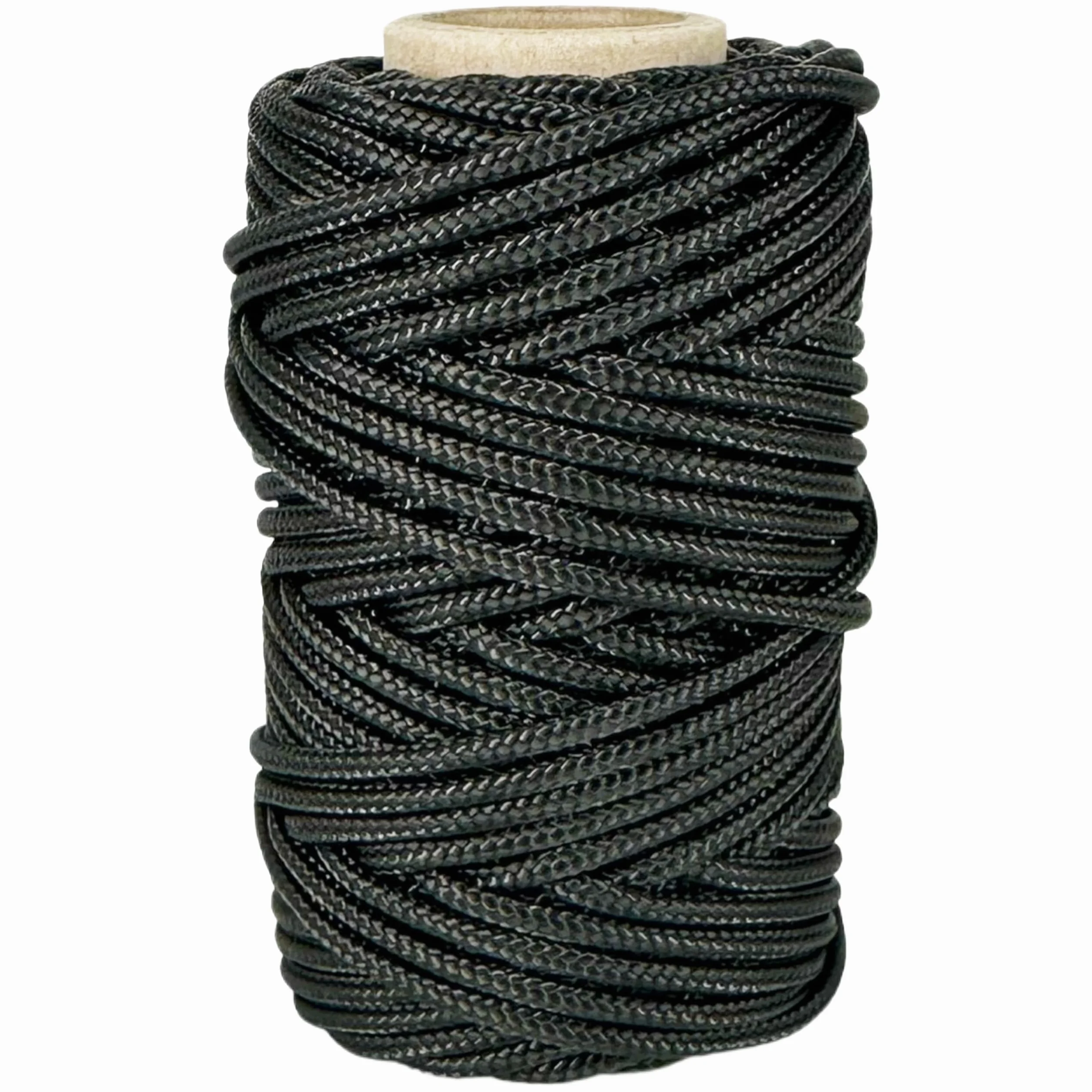 Cordon en Polyester 3mm 50m Noir Paracord Résistant pour Extérieur