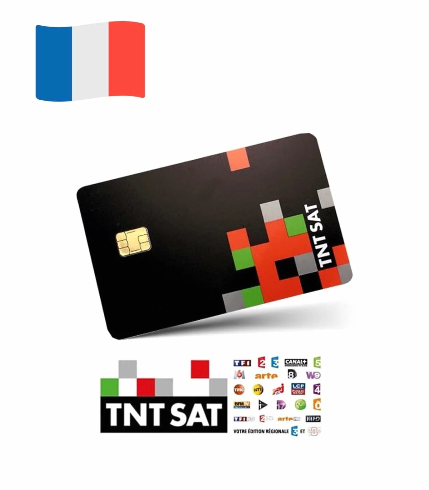 Carte TNTSAT Nouvelle - Satellite Astra 19.2°E - Validité 4 ans - Officiel