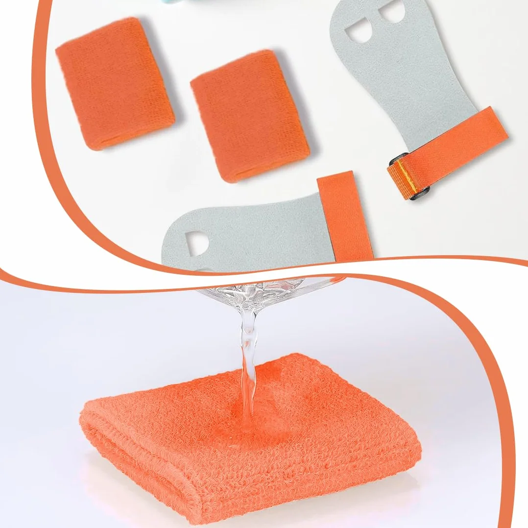 Maniques, Paire de protège-poignets pour gymnastique rythmique Kit pour filles et enfants Orange