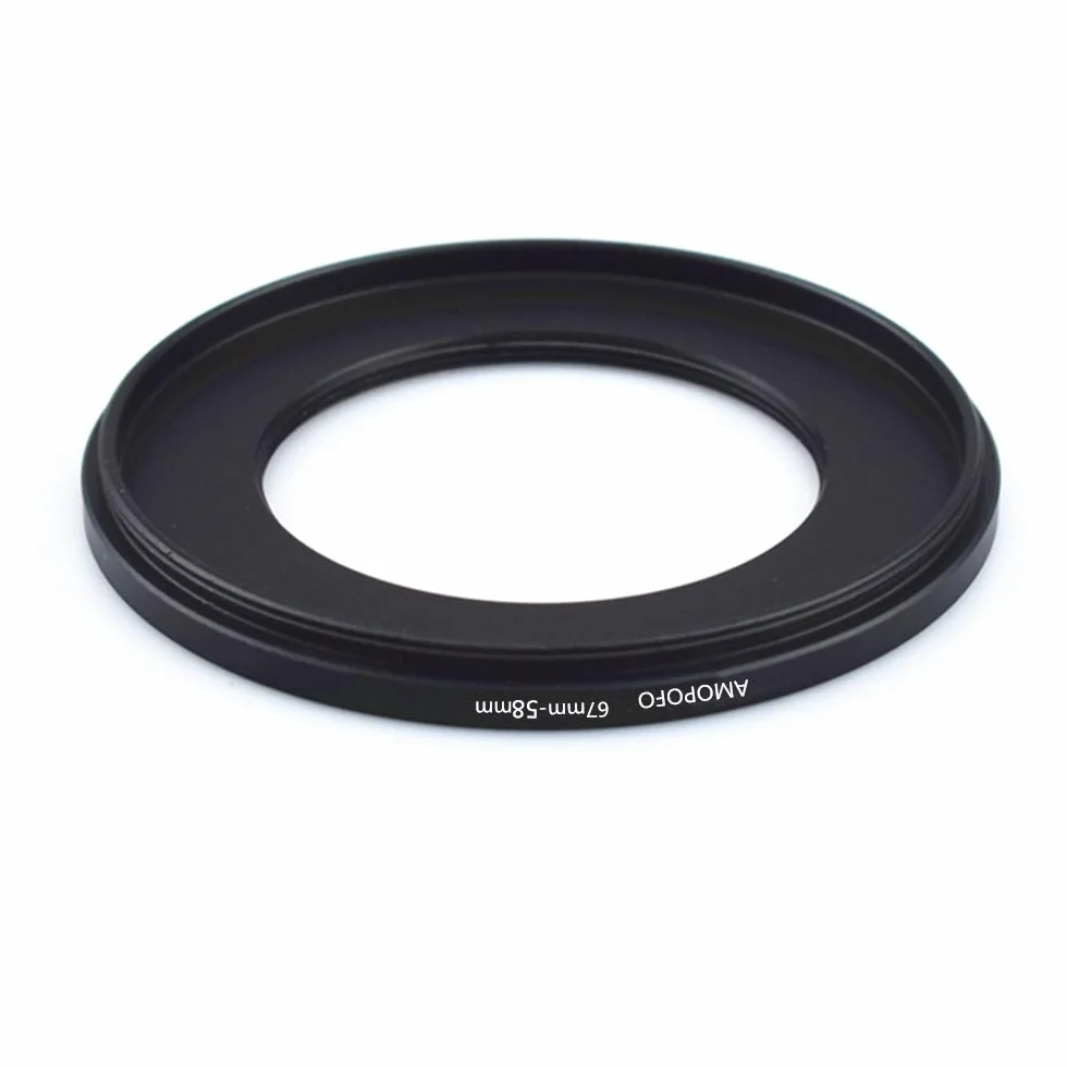 Bague d'adaptation de filtre en métal - Pour objectif d’appareil photo - Bague Step-down - Avec filetage de filtre de 67 mm sur bague de filtre de 58 mm - Accessoires