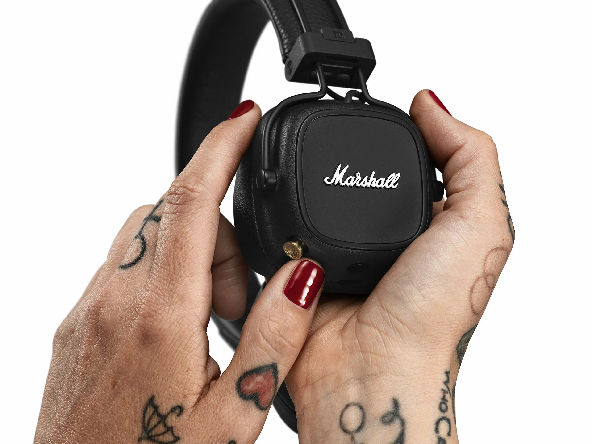 Marshall Casque Bluetooth supra-auriculaire Major IV, écouteurs sans fil, pliables, autonomie sans fil de plus de 80 heures, noir