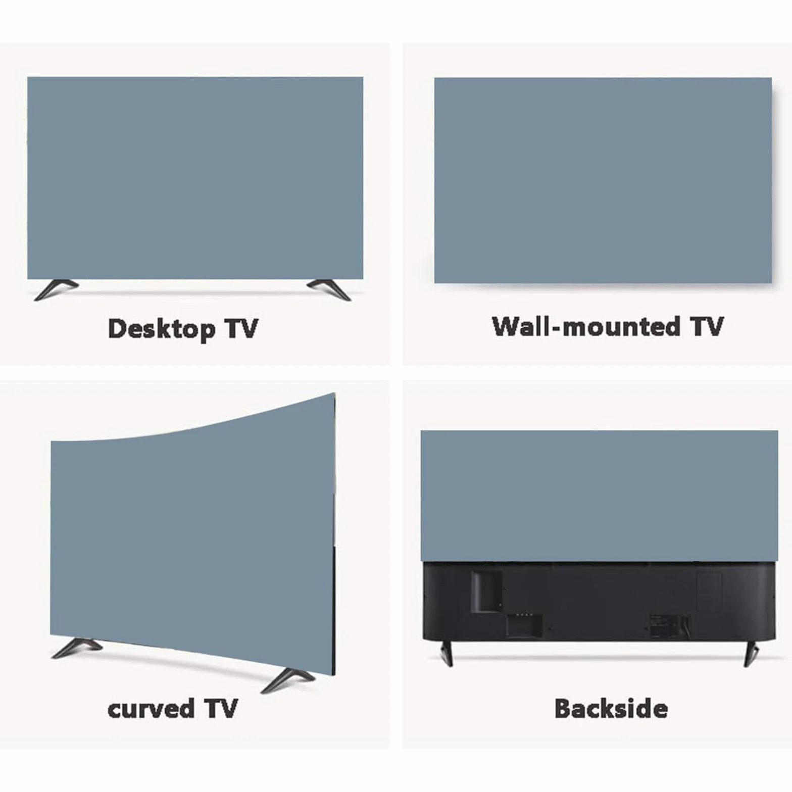 Housse Anti-Poussière TV Tissu Élastique Protection Écran 22-75 Pouces 75 Pouces Peinture à l'Encre