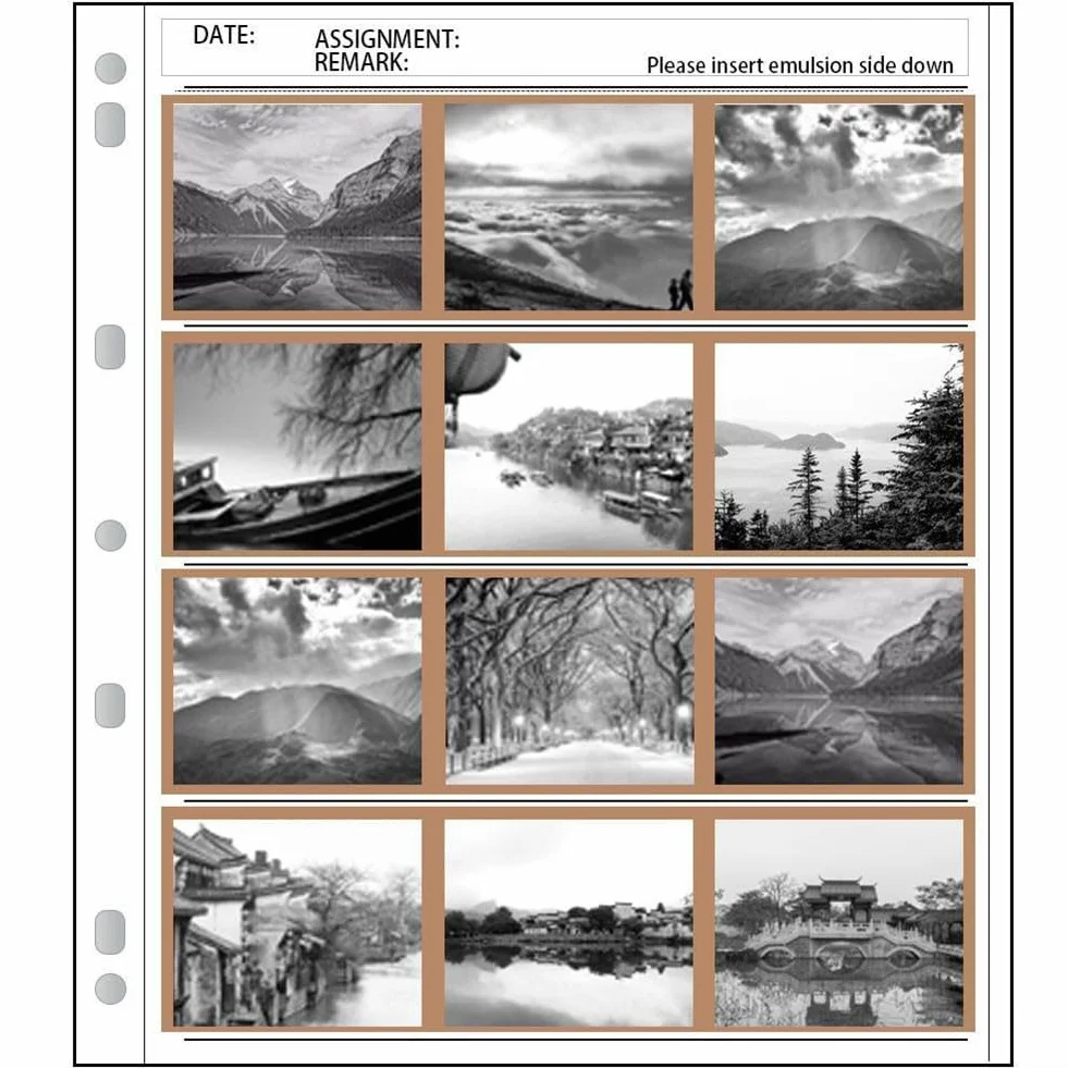 Zilimontt Lot de 50 pochettes transparentes pour documents négatifs et négatifs - Pour documents négatifs ou non montés - Pour 12/42 cadres (135 par lot de 50)
