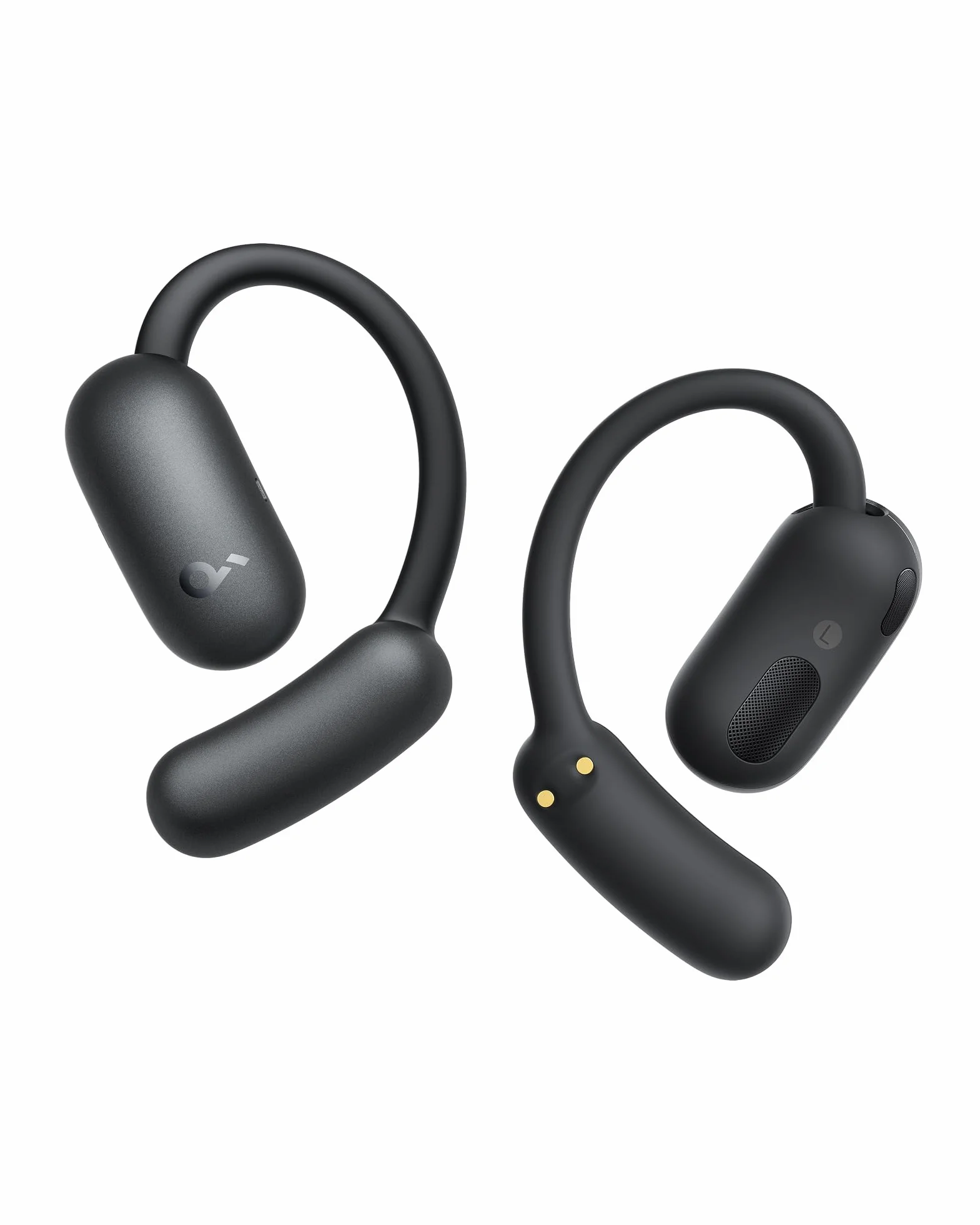 soundcore AeroFit 2 by Anker, écouteurs oreilles libres, 4 positions réglables, basses 2x plus riches, Hi-Res, autonomie 42h, IP55, appels clairs avec IA, chargement sans fil, traduction en temps réel