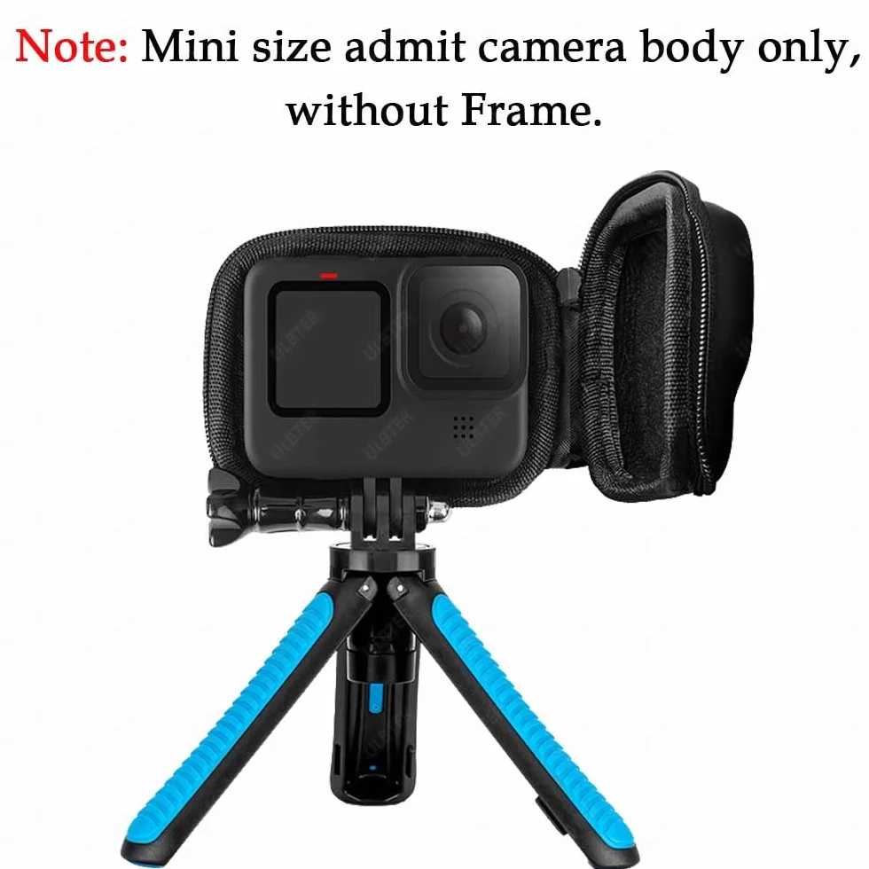 ULBTER Sac Étui Housse pour GoPro Hero 12 11 10 9 8 Noir avec Bouchon d'Objectif