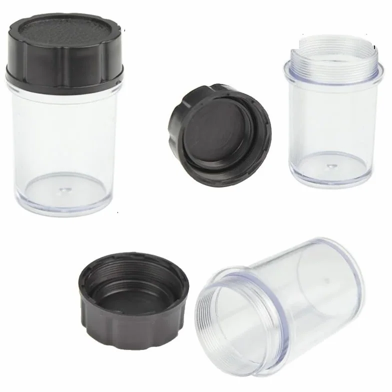 Étuis de rangement pour objectifs de microscope, filetage 20,3 mm, boîte en plastique anti-poussière, 10 pièces